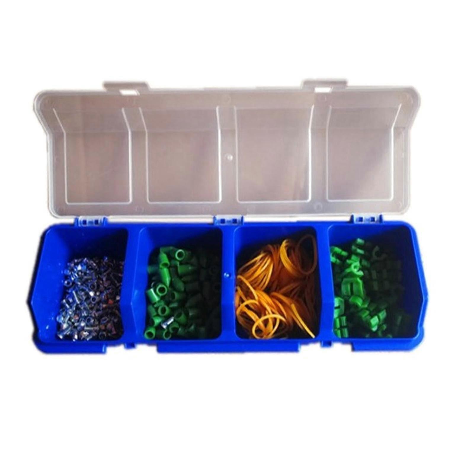 Toolbox Parts Storage Box Plastic Compartment With Cover Hardware Tool Box Multi-function Combination Classification Screw Box Component Sorting Orga