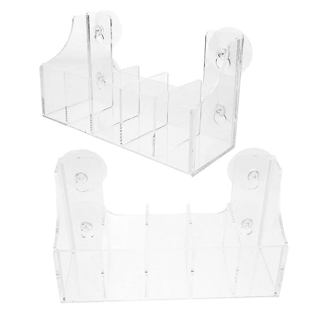 Acrylic Suction Cup Refrigerator Rack Organizer for Beverage Storage 4Pcs