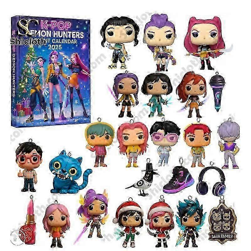 K-Wave Devil Hunter Advent Blind Box 2025 BLACKPINK Acryl Anhänger für Christbaumschmuck