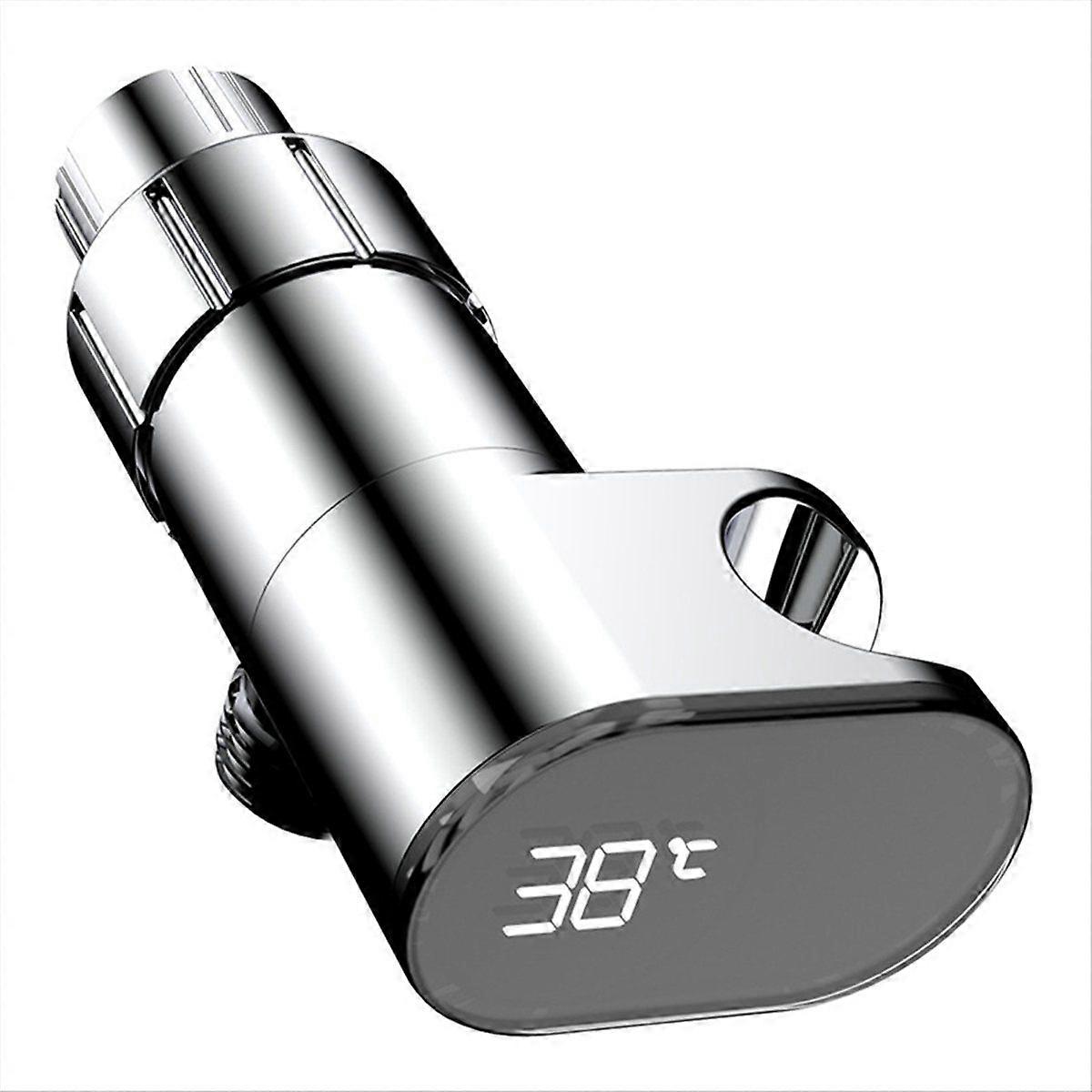 Digital Display Adapter Shower Head Holder Home Bathroom Electroplating Dual Display Temperature Readings Digital Shower