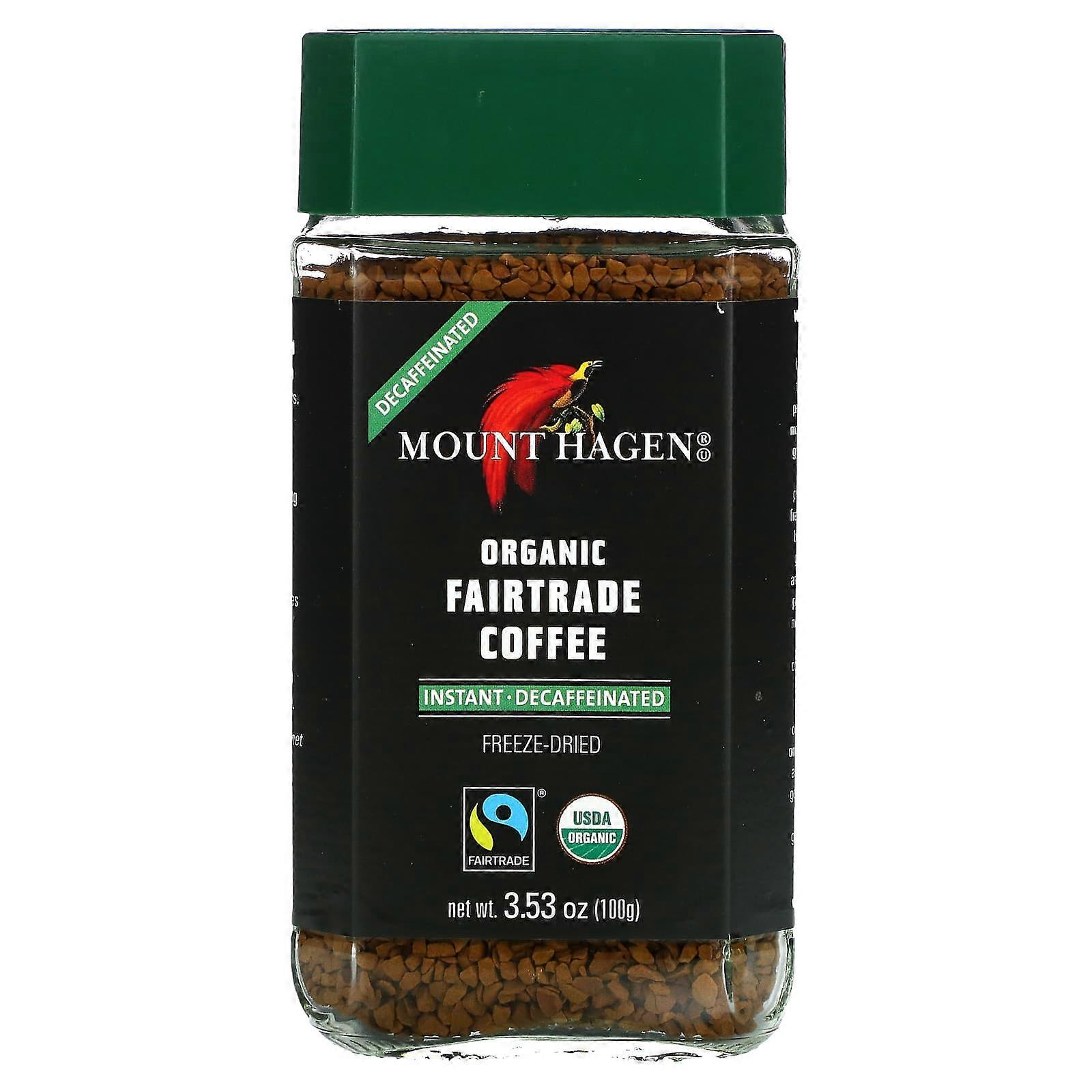 Organic Fairtrade Instant Coffee, Decaffeinated, 3.53 oz (100 g)