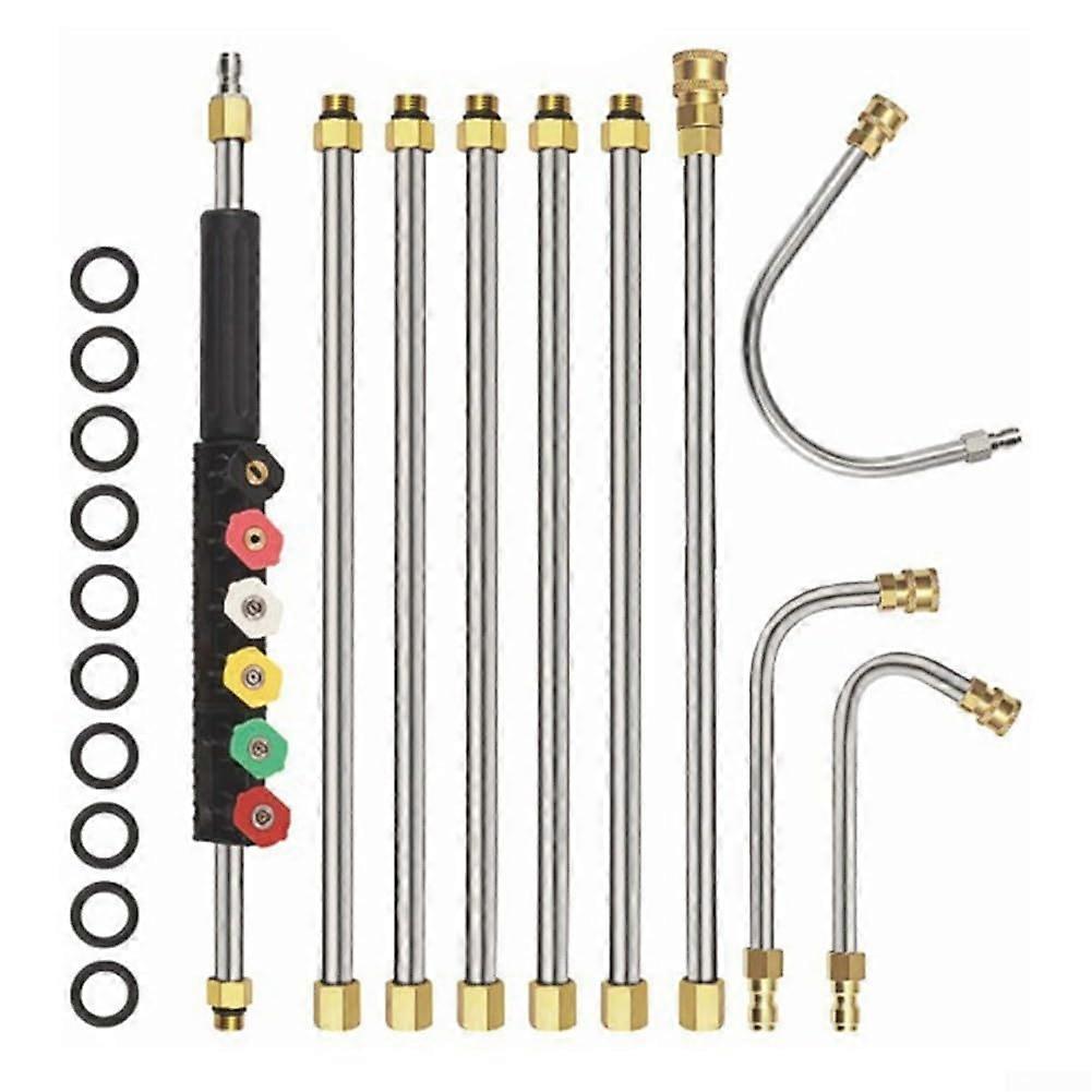 Pressure Washer Kit 4000 PSI With 7 Rods And 6 Nozzles Universal Spray Wand Toolset
