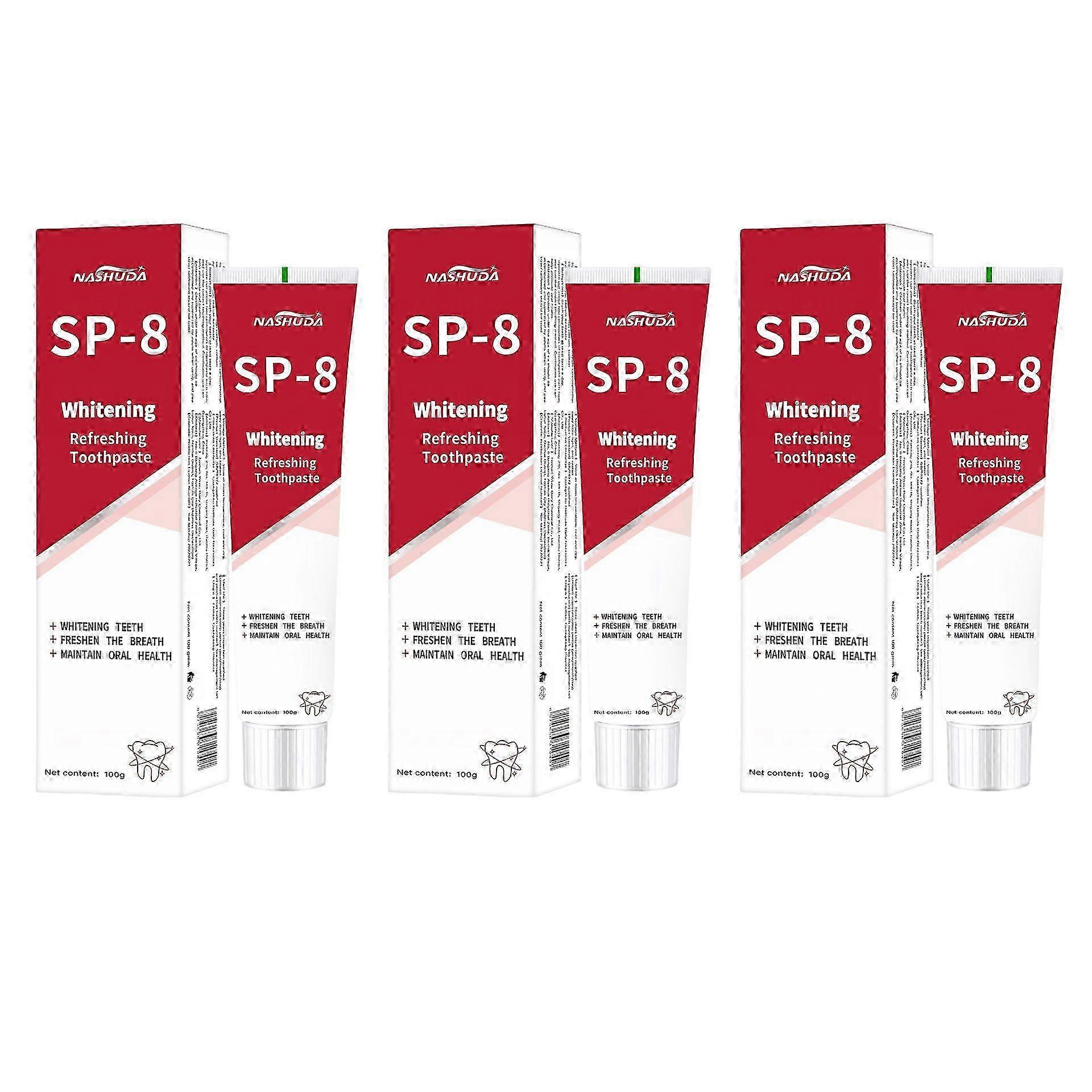 Sp-8 Probiotic Toothpaste For Breath  Deep Cleaning  And Care - Combat Bad Effectively 3pcs