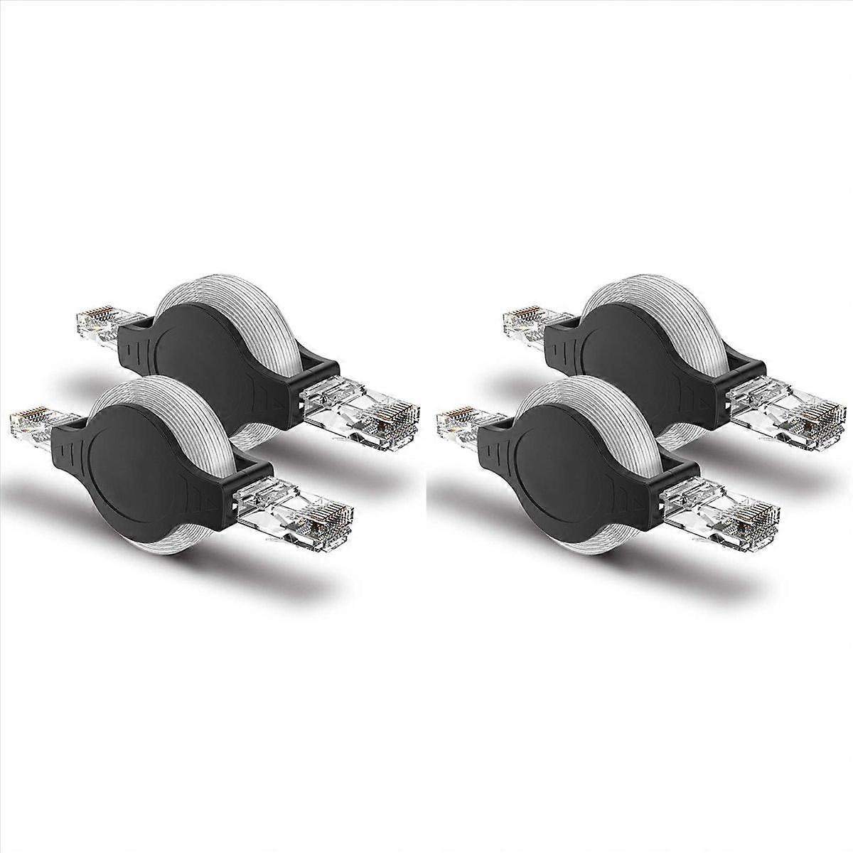 2 Pcs Portable RJ45 Cat 5 5E Retractable Ethernet LAN Network Cable
