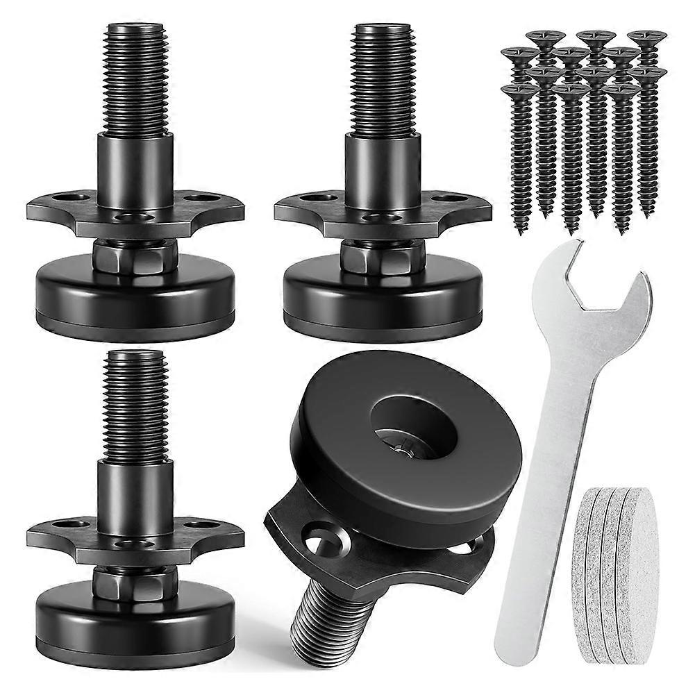 Adjustable Leveling Feet, 3/8inch-16 Thread T-Nut Kit 4 Pack