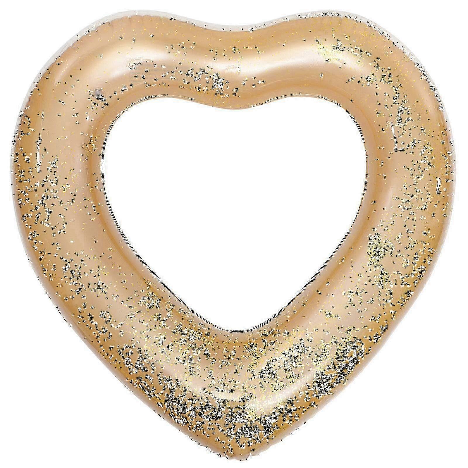 Heart Shaped Swimming Ring Pool Float Ring Inflatable Swim Ring Float Toy
