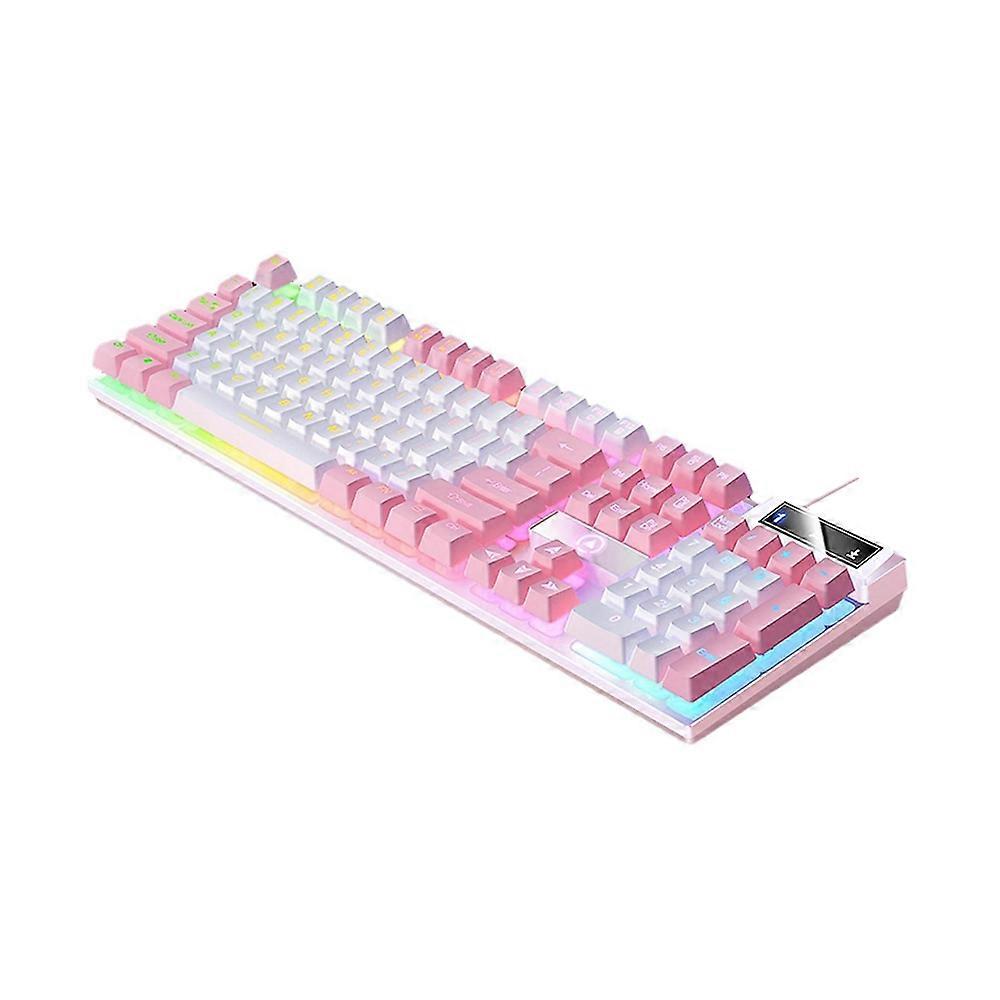 Mechanical Gaming Keyboard Wired Backlit Keyboard Typewriter Style Kids Adults