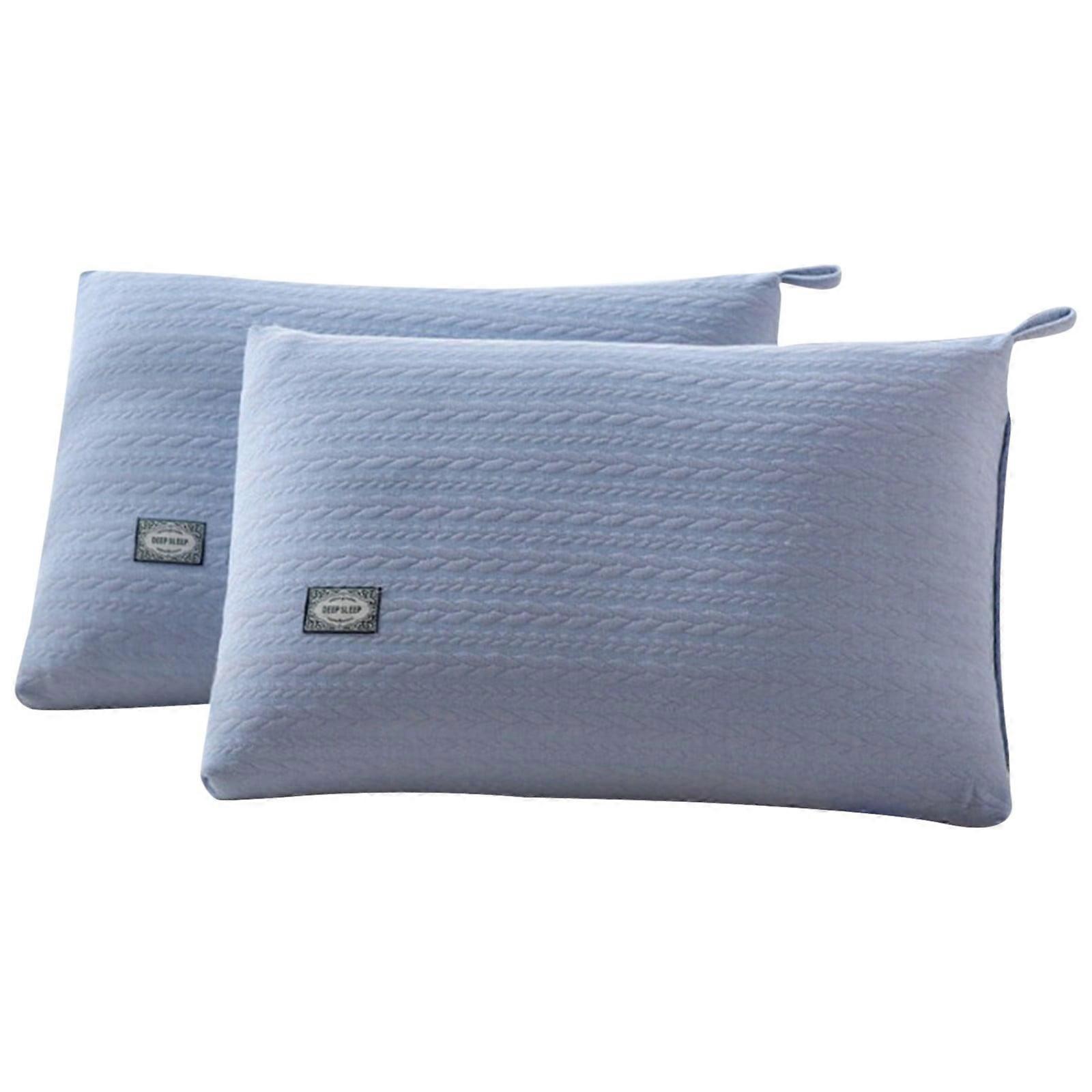 Begine Clearance Pillow Soft Support Down Bed Pillow Blue Low Pillow A,Spine Pillow for the Home A Pair Of Adult Pillows Sleeping Core ,1X Pillow