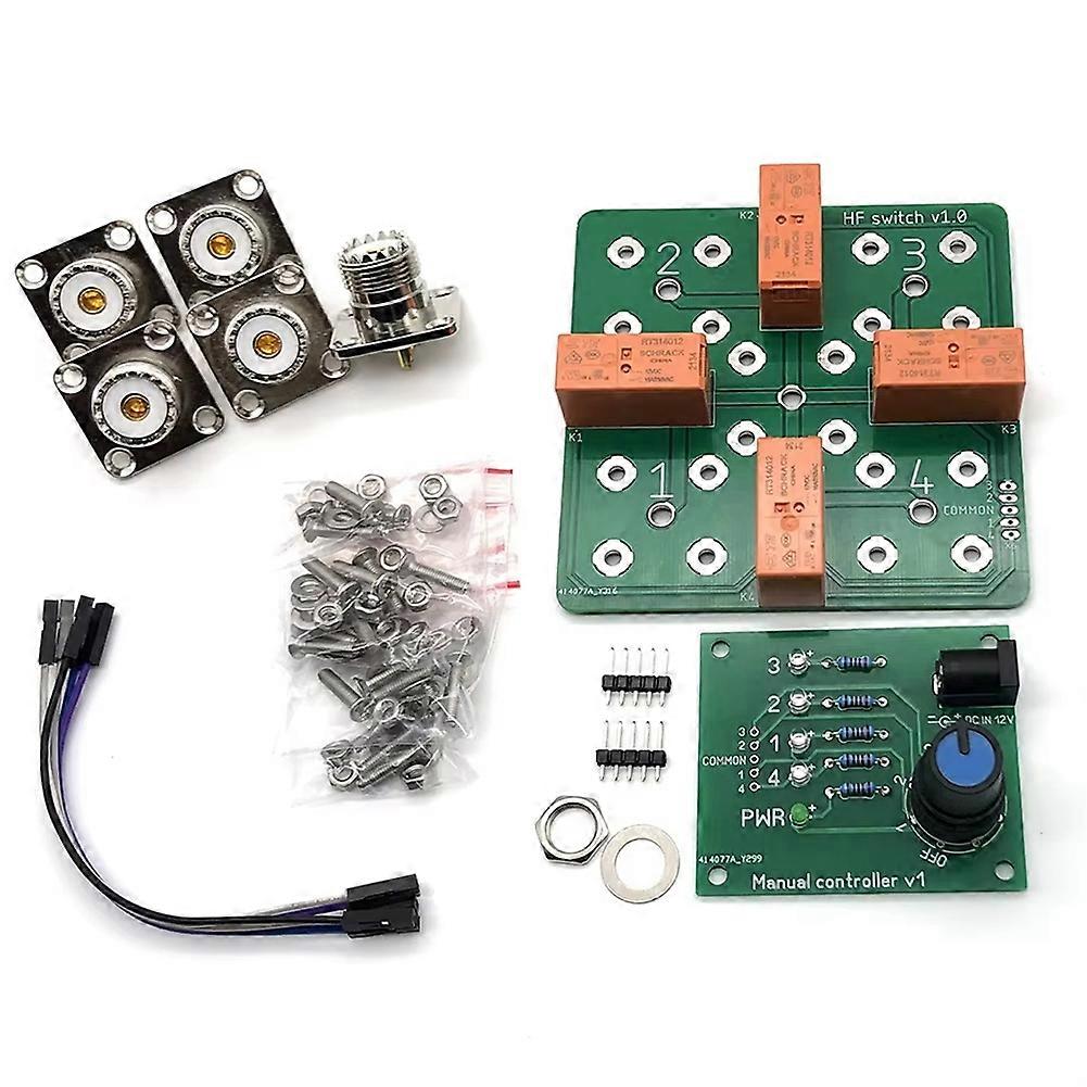 4:1 Coax Remote Antenna Switch SO-239 with Manual Controller High Power 1.5kW CW/RTTY or 3000W PEP Antenna Switch