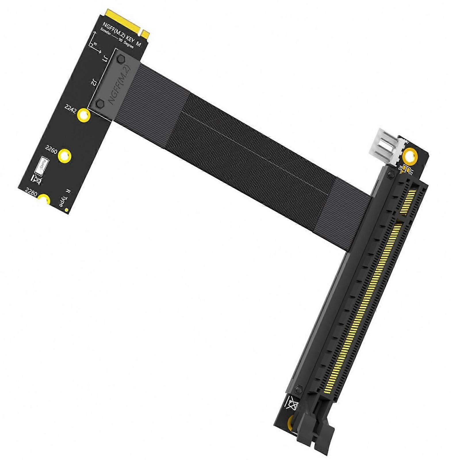 Extension Cable M.2 NGFF Nvme Key M to PCIE X16 Graphics Card Risers Adapter 16X PCIE for M.2 2230 2242 2260 2280 Multicolor