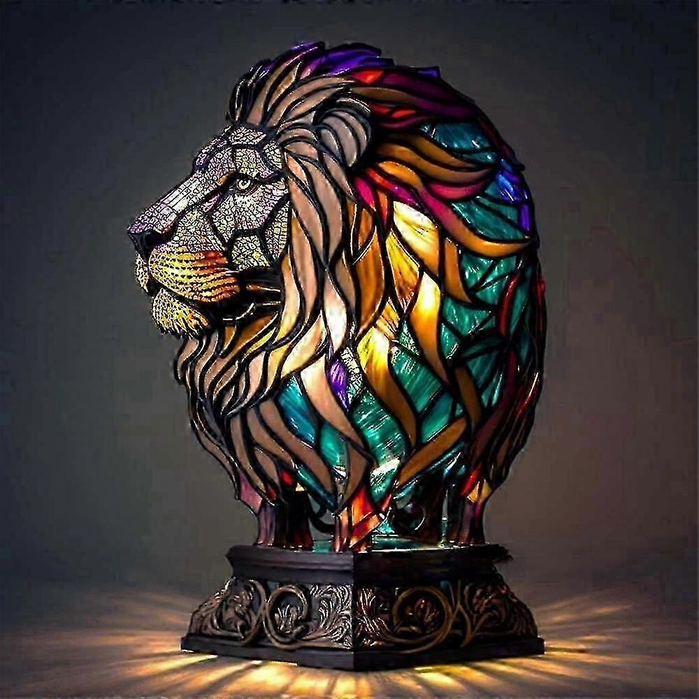 Resin animal desk lamp for nursery with colorful lighting