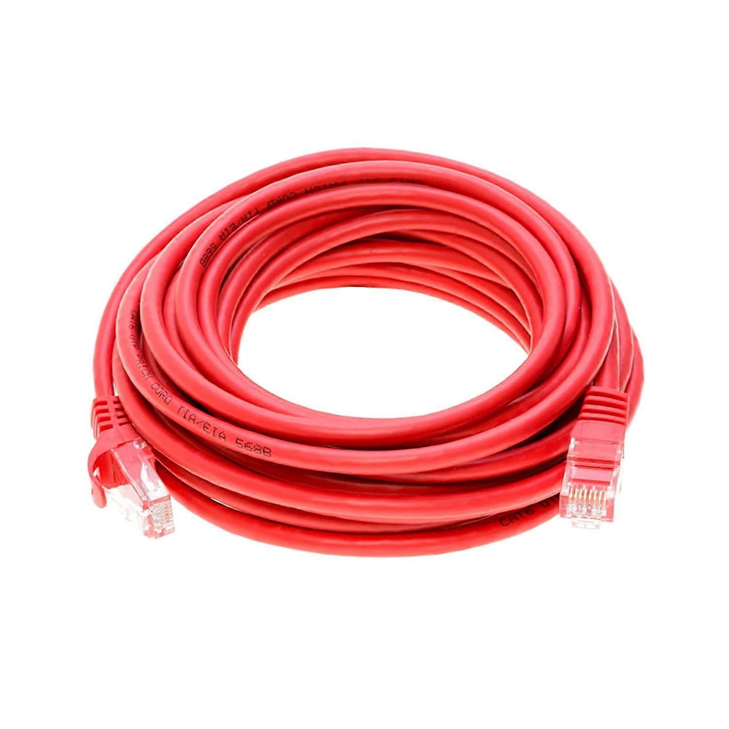 ne Red 50ft Cat6 Ethernet Network Cable RJ45 Internet Modem Patch Cord