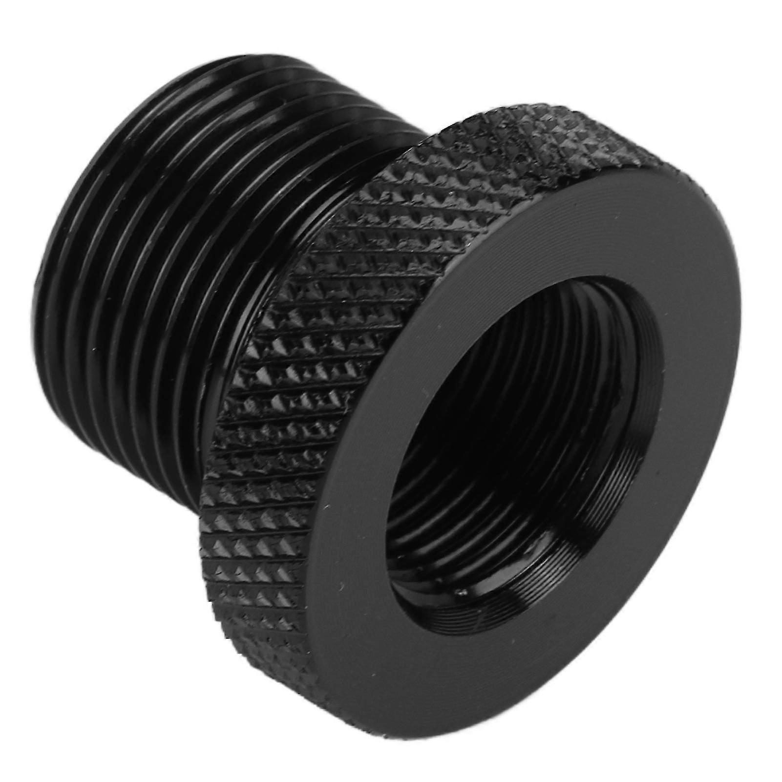 Automotive Accessory Filter Adapter Black Knurled Threaded Connector Durable Metal Design 5/8-24 to 1/2-28 Precision Machining High Compatibilit