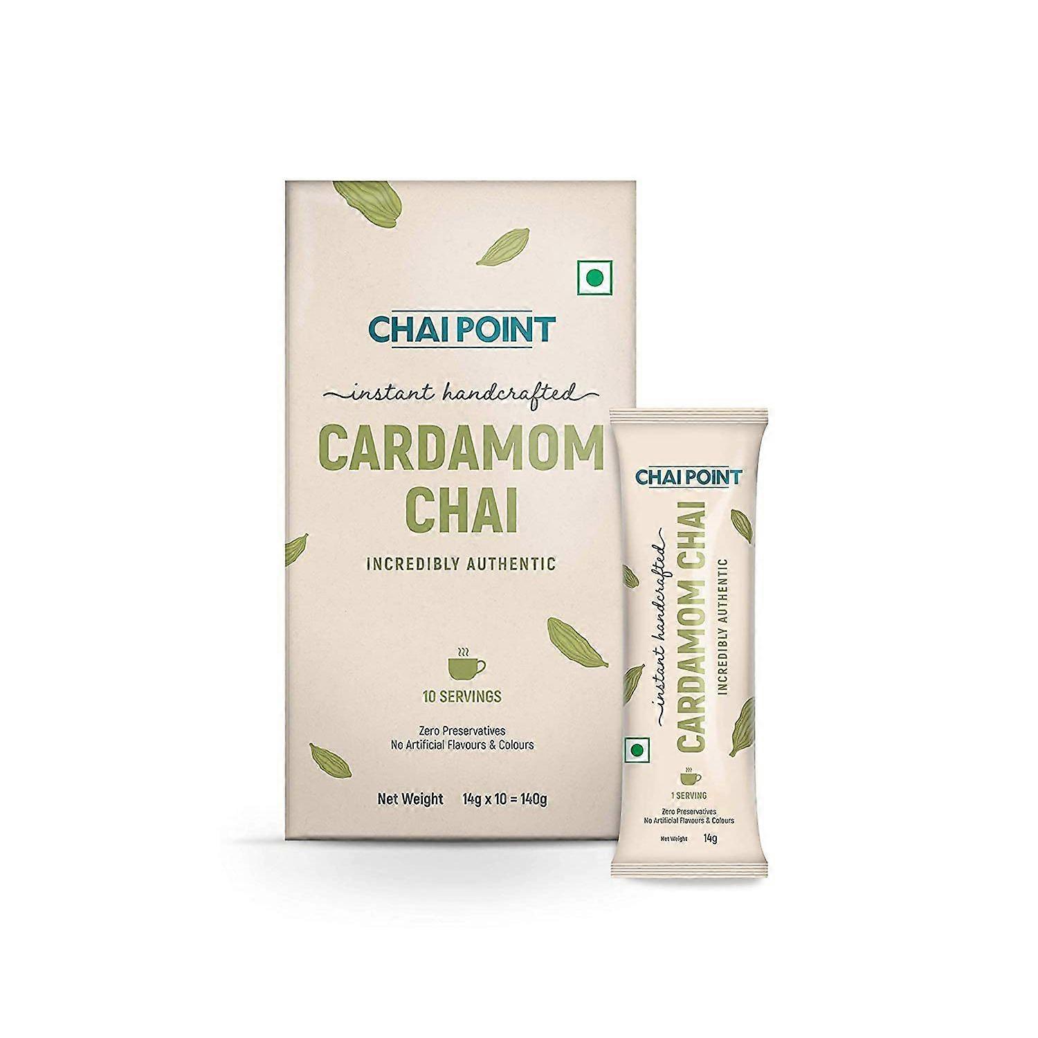 Instant Tea with Cardamom (10 pack, 14 g), Instant Cardamom Tea, Chai Point