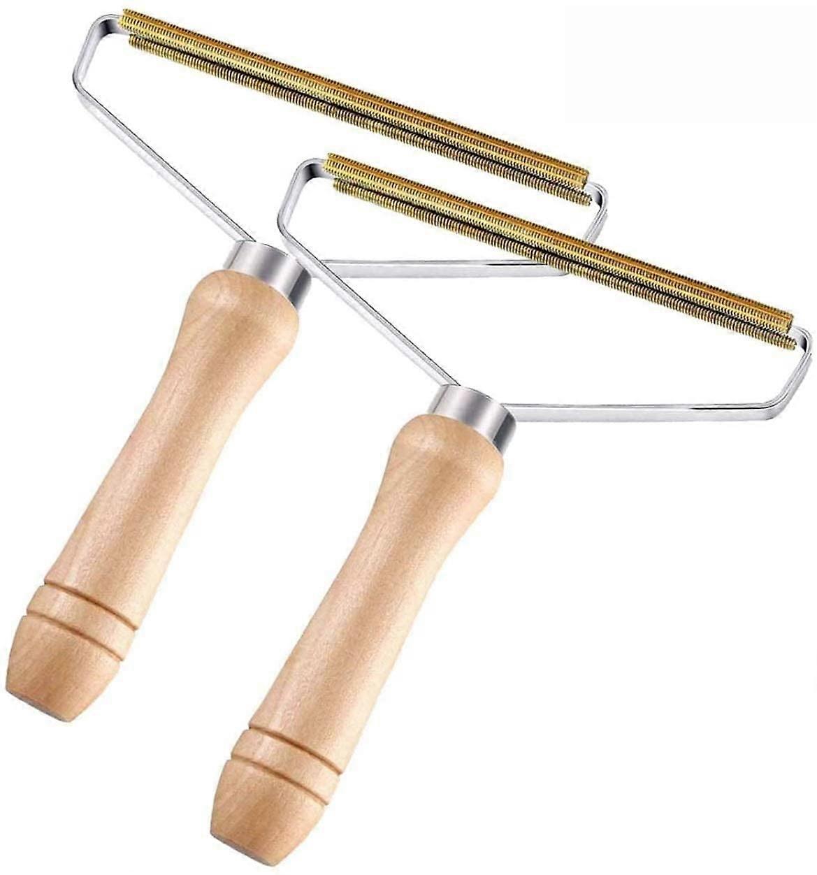 2 Pack Lint Remover Clothes Fuzz Shaver Double Sided Travel Brush for Sweaters Carpets Knitted Fabrics