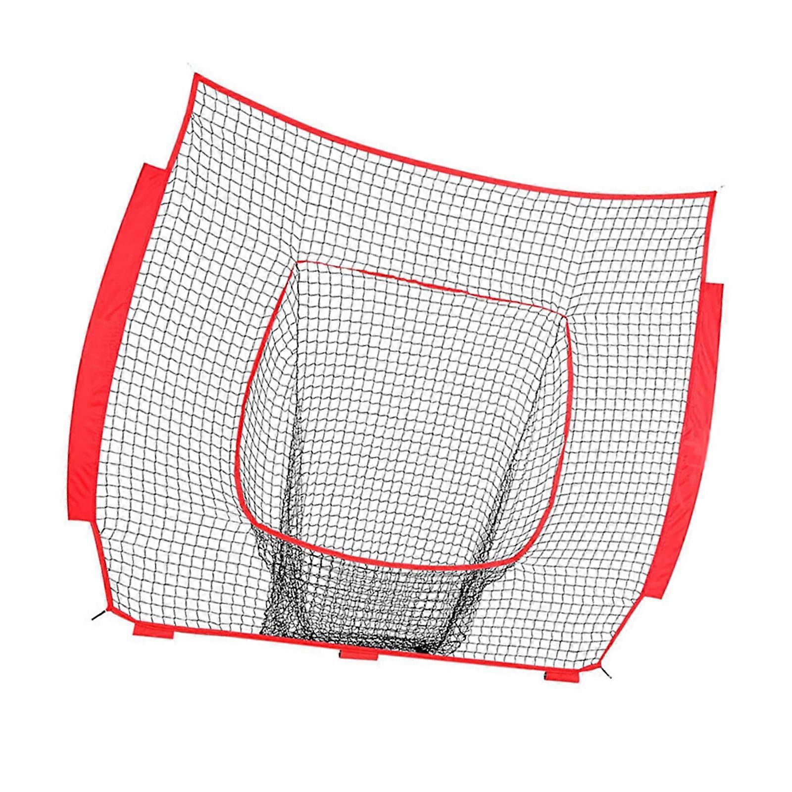 Rebounds Training Baffle Net 7ftx7ft Heavy Duty Practice Netting Baseball Replacement Net for Throwing Hitting Fielding Multicolor