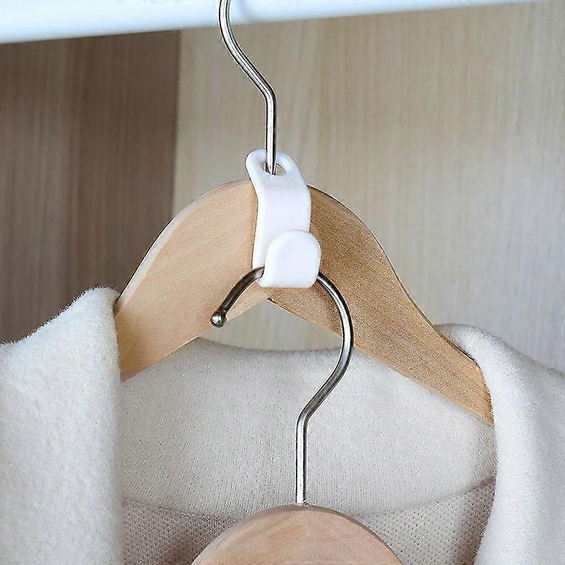 6pcs Hanger Connection Hook Wardrobe Space Saving Storage Artifact Thickened Plastic Can Be Superimposed Connection Buckle