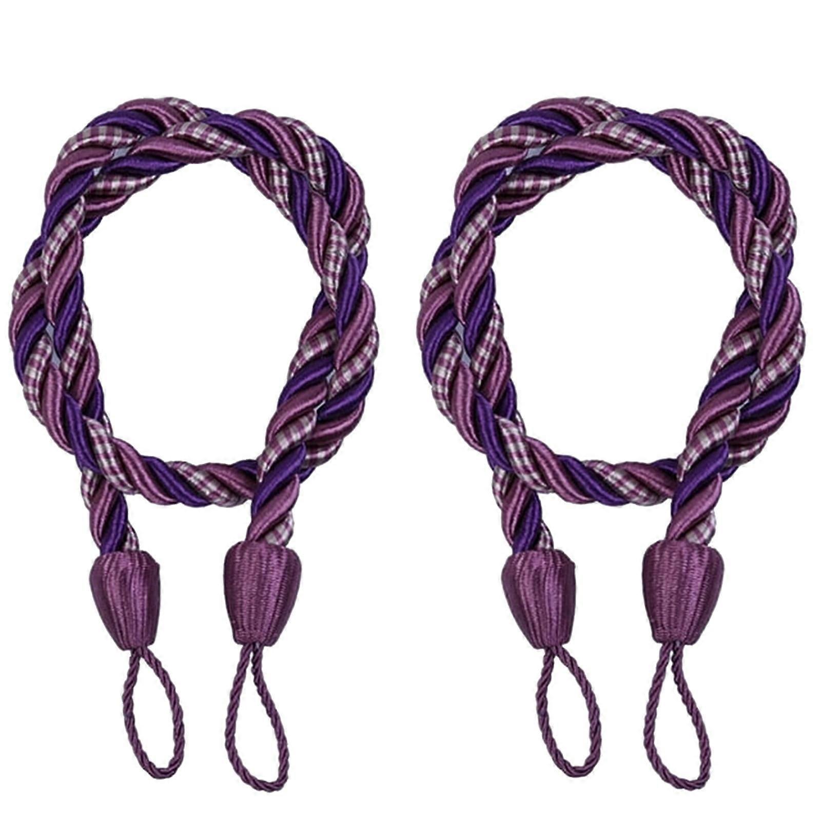 Yakbaofuo Home Textile Storage 2Pcs Ropes Tie Backs For Window Curtain Cord Buckle Tiebacks Tie Backs