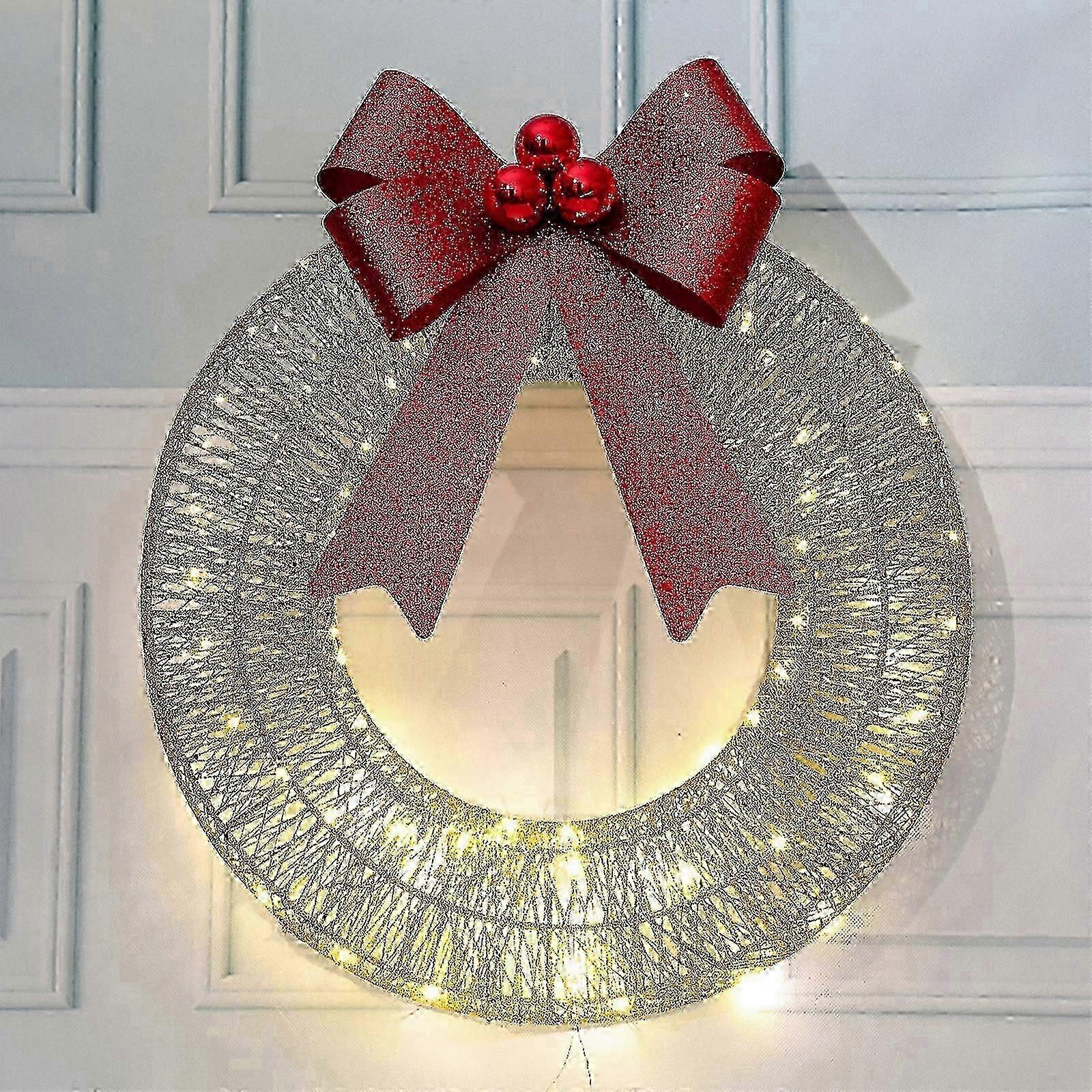 New Year's Wreath with 320 Twinkle LED Lights - Best Seller of 2023