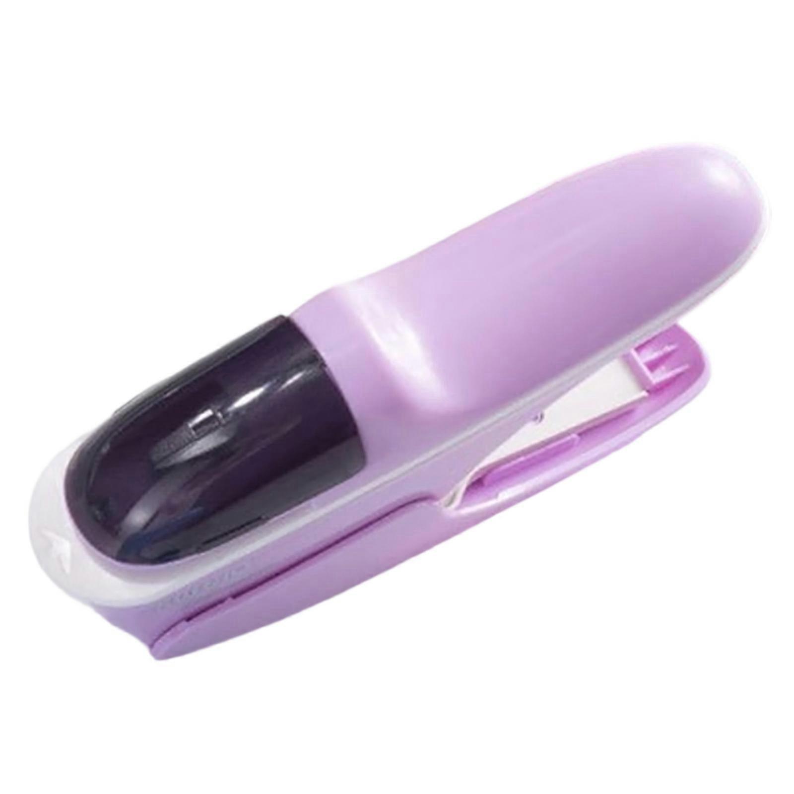 Lightweight Stapler Holds 8Sheets StapleFree Operation Portable For Travelers Multiple Color Available Paper Fastener  Purple