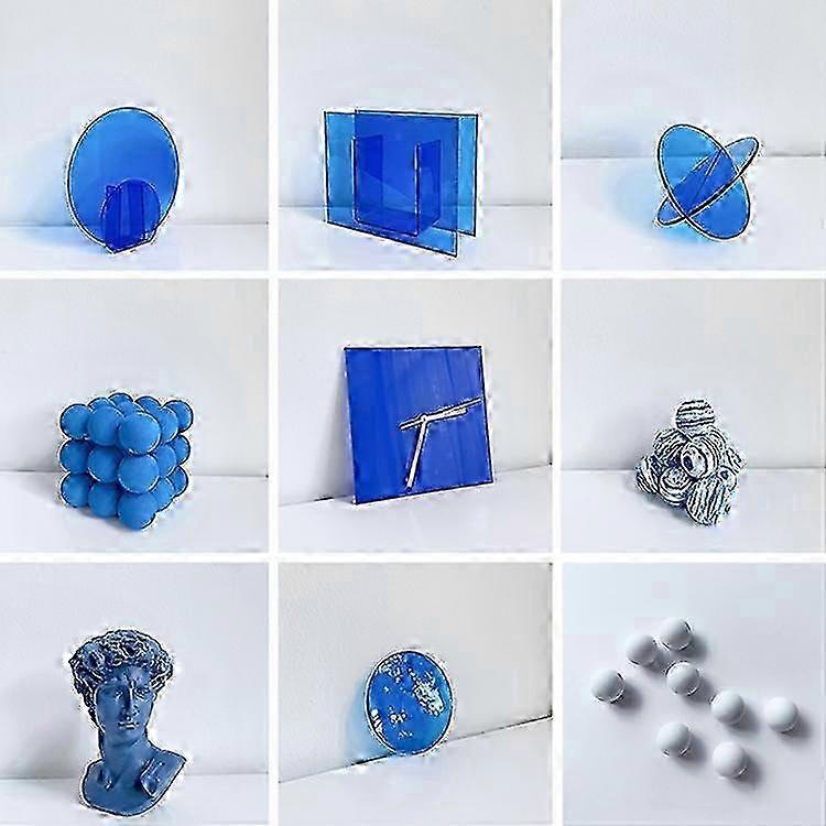 Translucent Blue Cross Circle Studio Background Ornament Photo Props