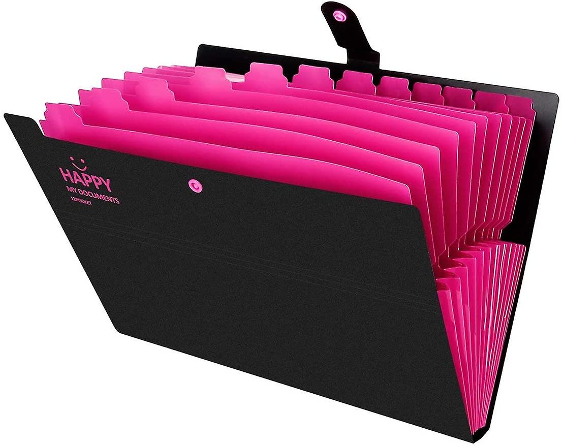Expandable Portable Document folder, A4 folder, A4 folder, 12 compartments Handheld folder folder