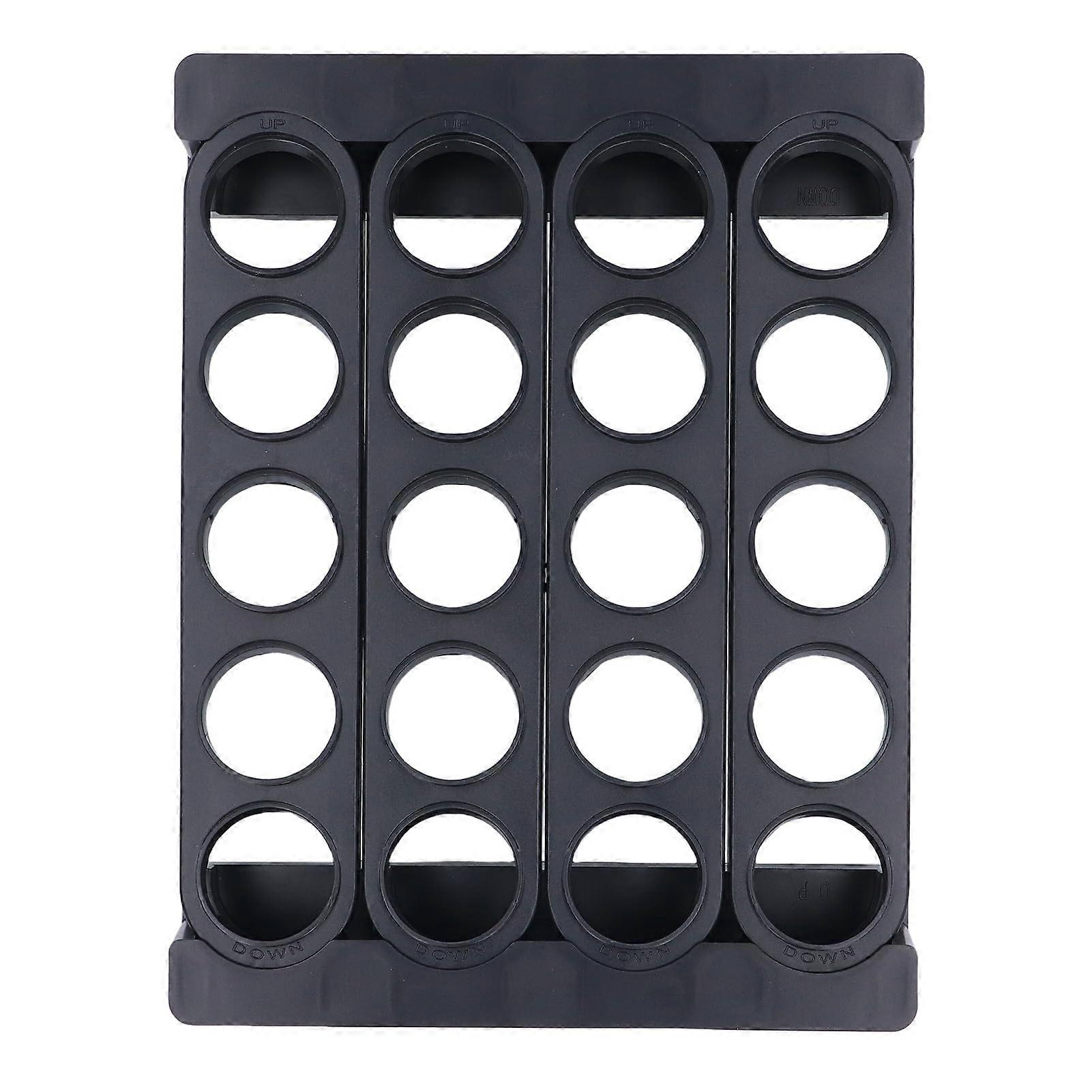 Coffee Pod Holder Wall Mount Rack with Easy Assembly and Space Saving Storage (Black)