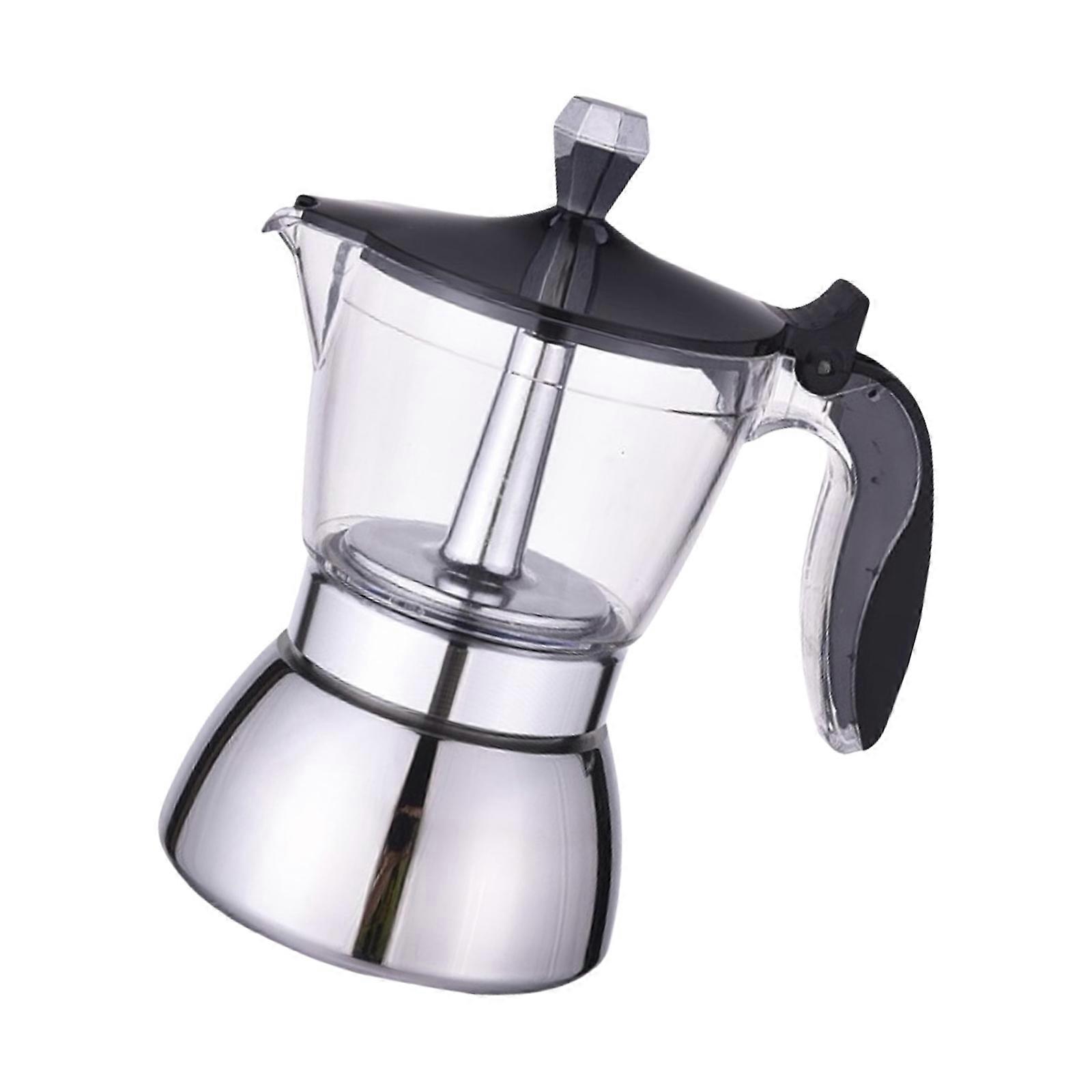 Unique Stainless Steel Coffee Maker With See Through Lid Perfect For Breakfast Time Afternoon Relax Or Social Event Multicolor