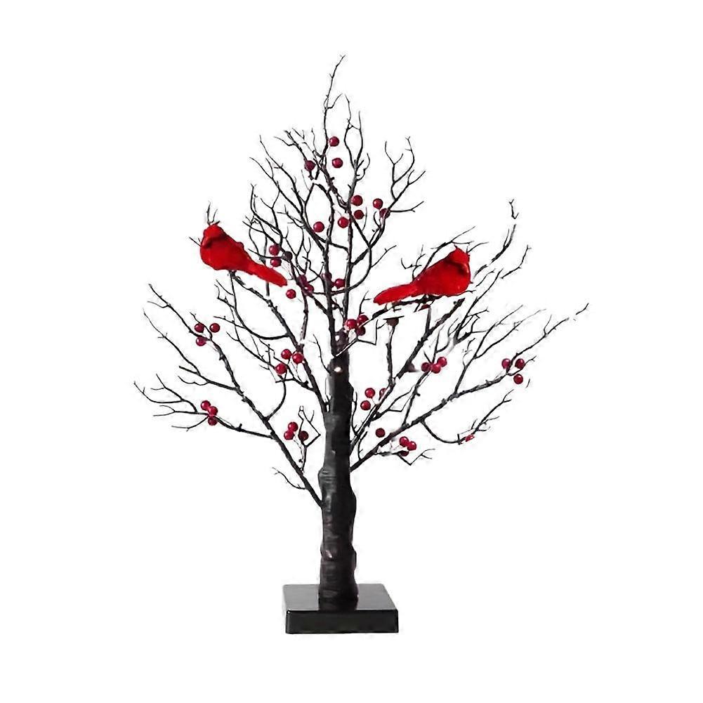 LED Light Up Red Bird Desktop Christmas Tree