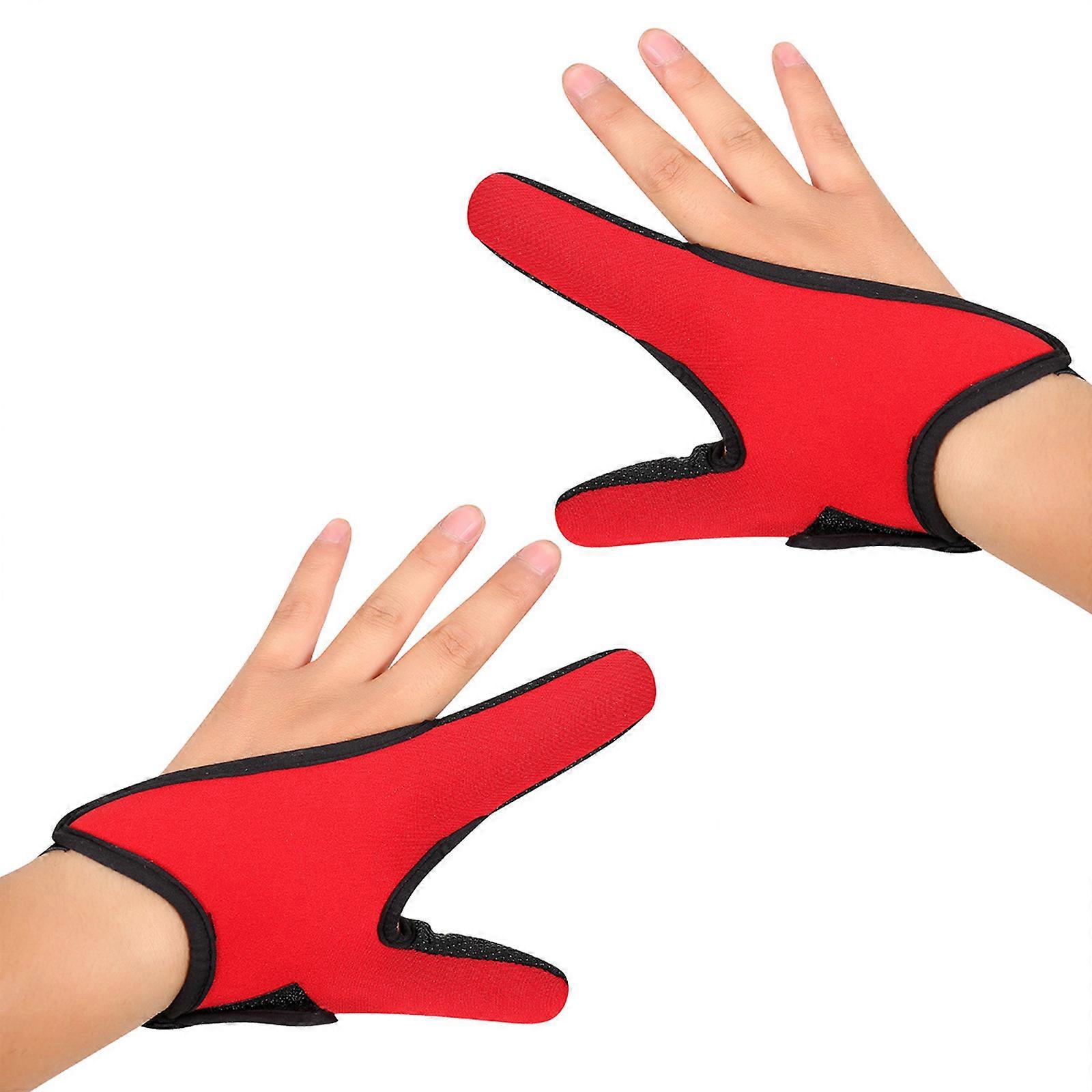 قفازات الصيد 2 أصابع قفازات تنفس قفازات يمكن ارتداؤها مضادة للانزلاق الصيد حامي إصبع الصيد الصيد المياه دليل على الأحمر