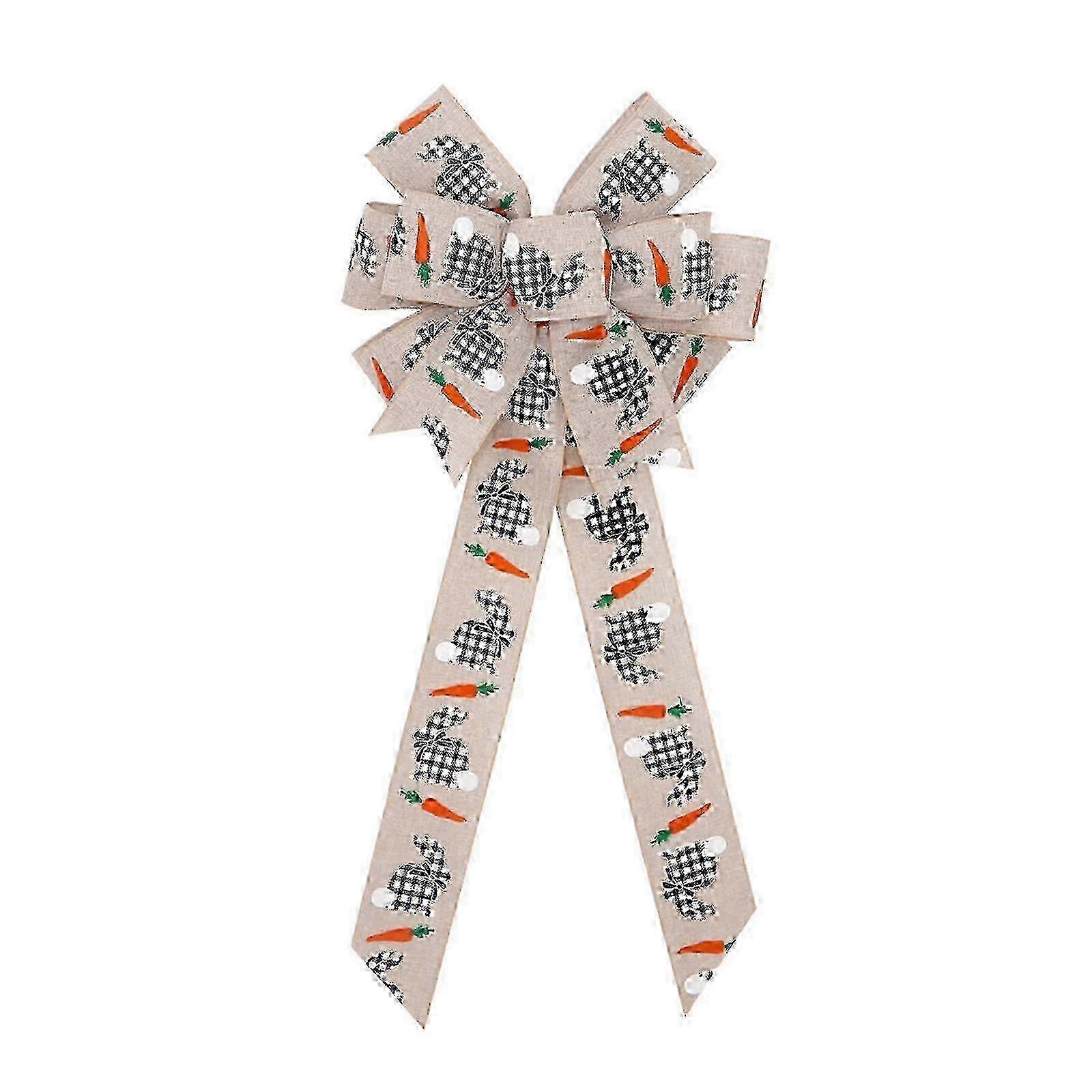 e Easter Large Wreath Bow With Easter Eggs Easter Door Wall Decoration For Home Decor Easter Party