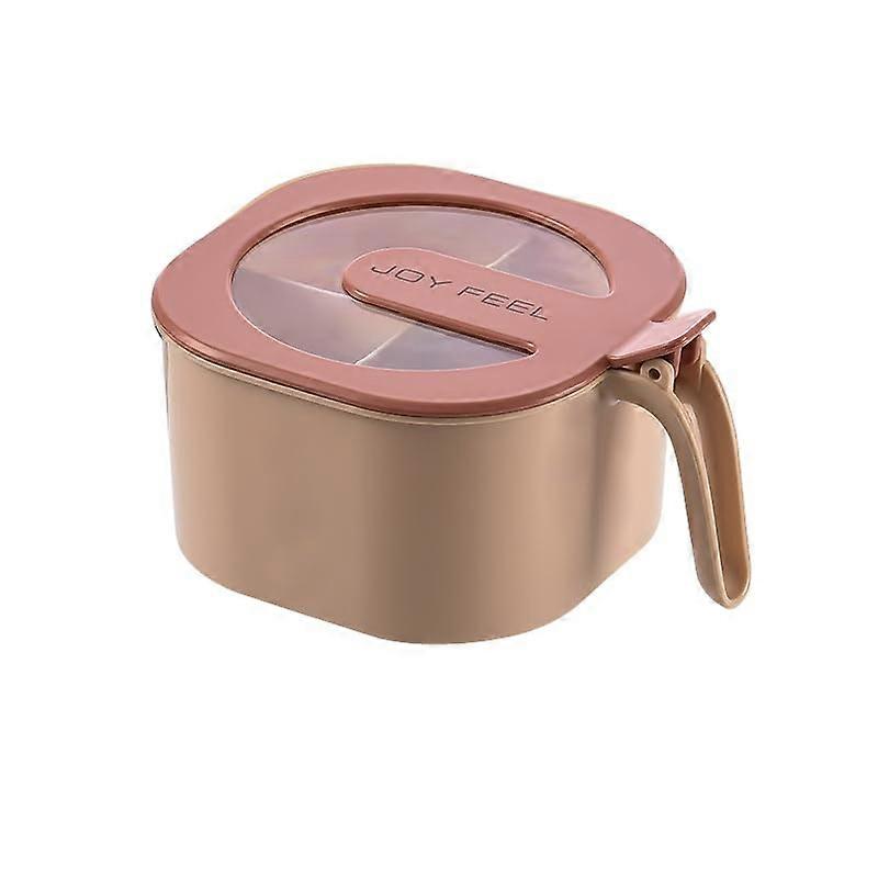 Spice Storage Box 4in1 Airtight Containers with Spoon for Salt Sugar MSG Kitchen Organizer Pink