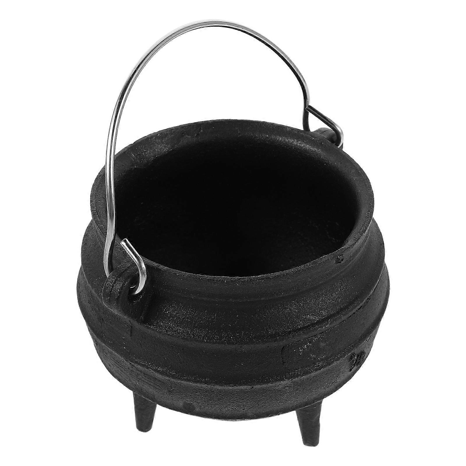 Cast Iron Cauldron for Ritual Burning 1 Small Pot with Tripod and Handle