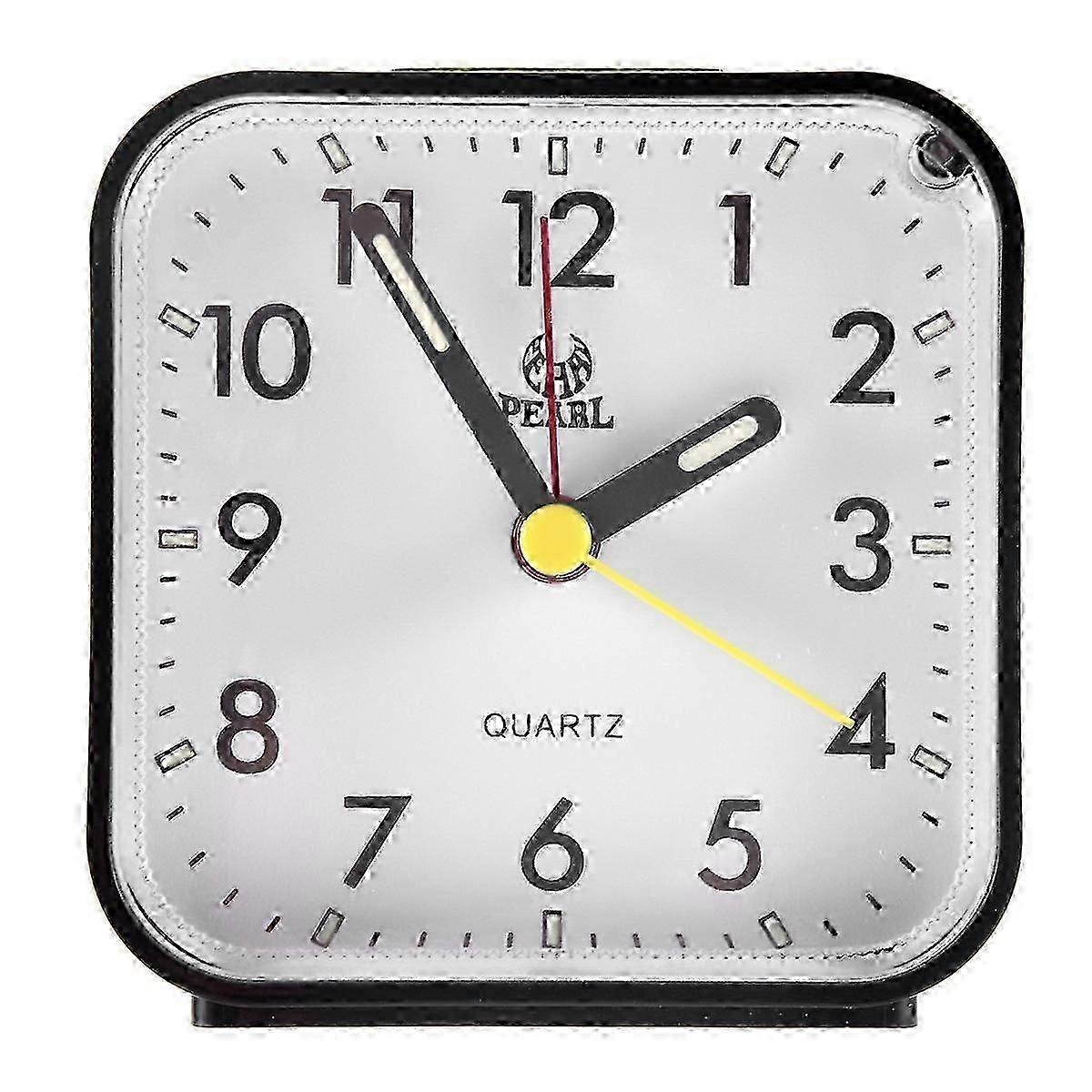 Silent Alarm Clock for Bedside with Large Luminous Display, Battery Powered, Snooze Function