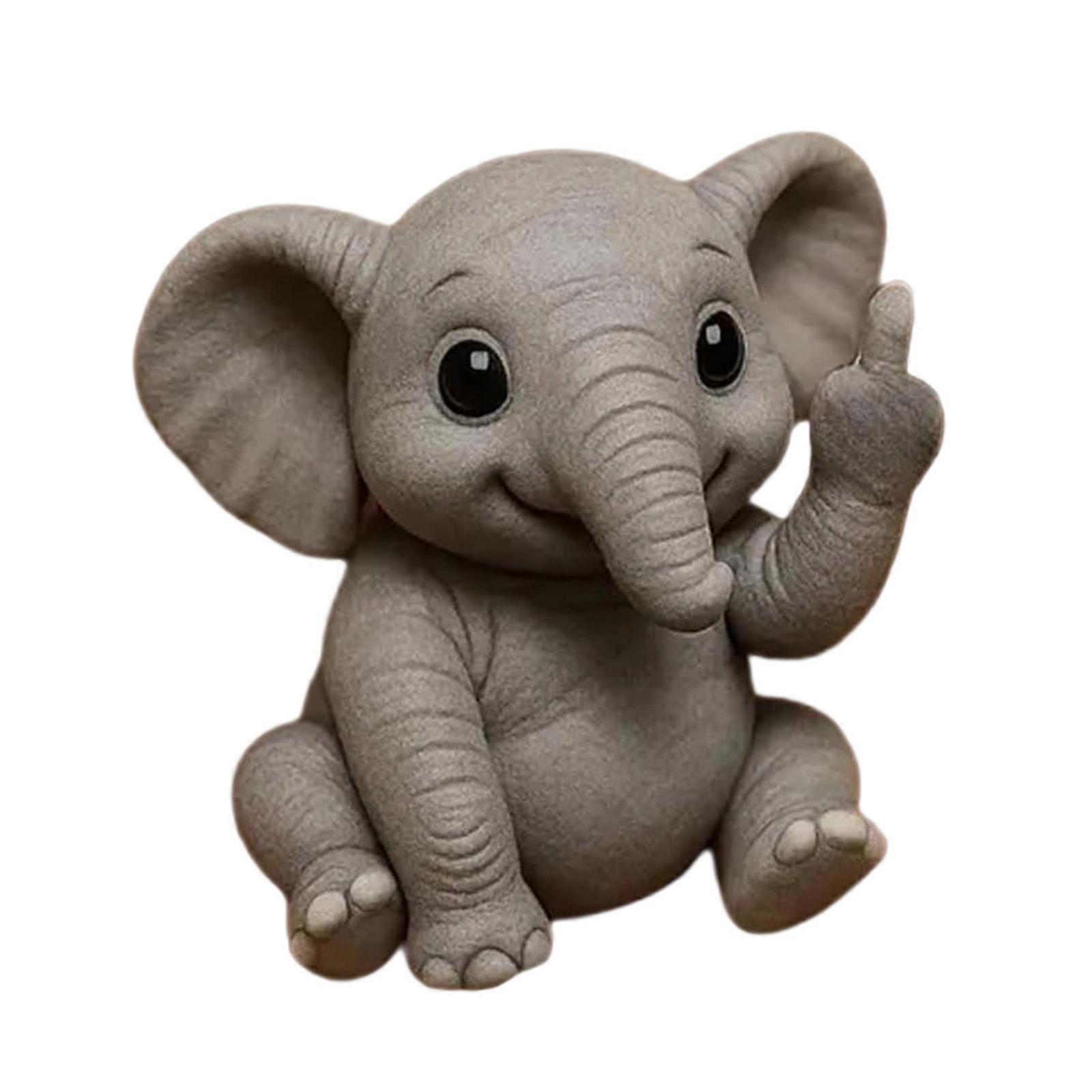 Mini Middle Finger Animal Statue Resin Tabletop Figurine Ornaments Home