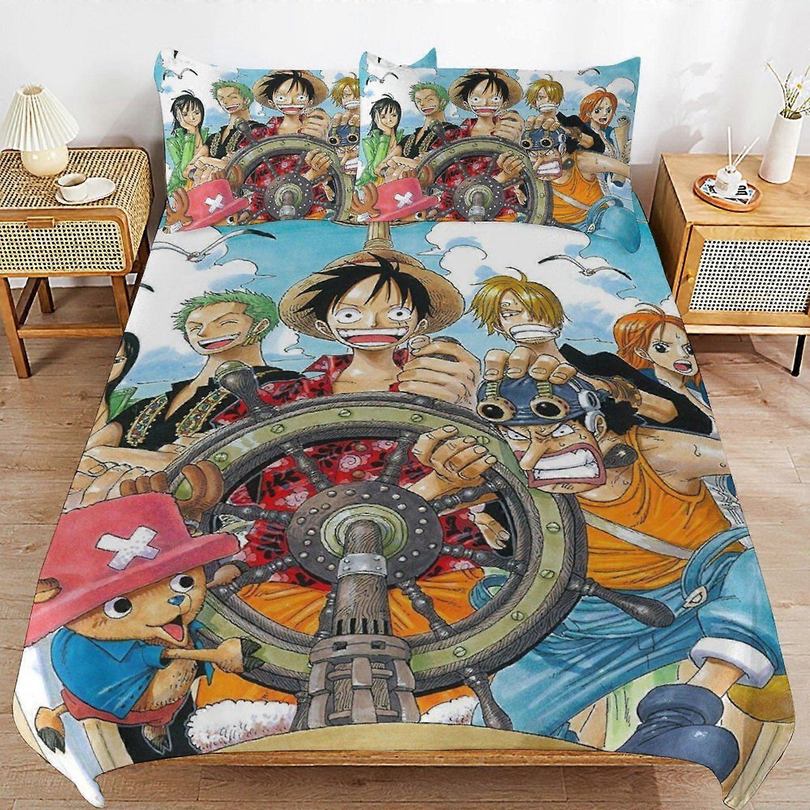 1954BY ONE PIECE Machine Wash Safe Practical Zipper Soft Touch Quality Fabric Duvet Cover Sets for Comfortable Sleep SQ1954