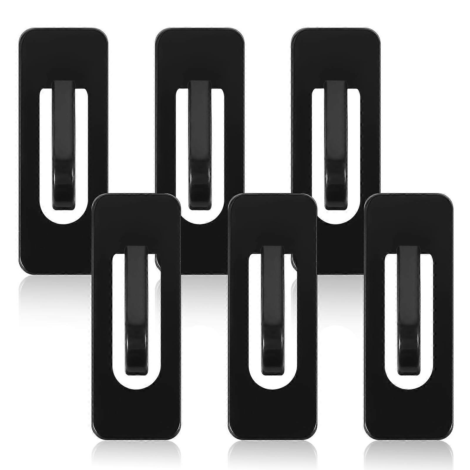 6 Pack Universal Car Cup Holder Insert with SelfAdhesive Grip, AntiShake Stabilizer, Black