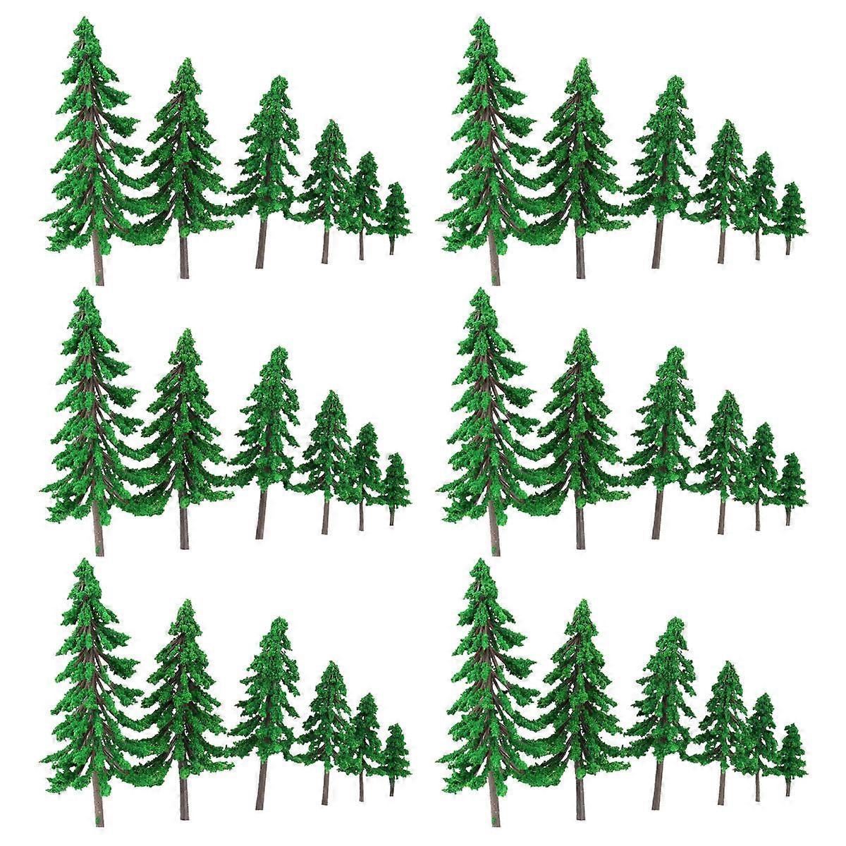Model Trees Plastic Cedar Trees for Decoration 60Pcs DIY Construction Model