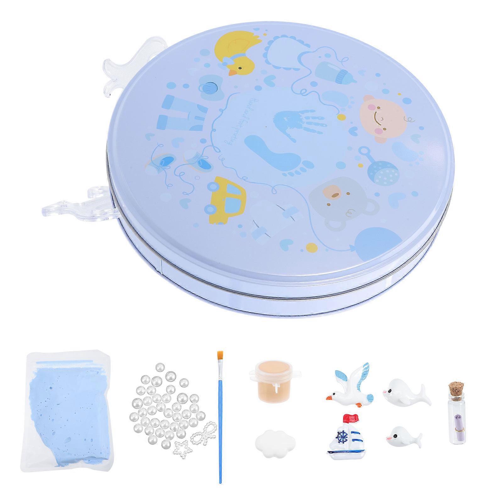 Baby Footprint Keepsake Kit For Newborn For Baby Shower Memory Keepsake 20X20CM Assorted Color 3 Sets