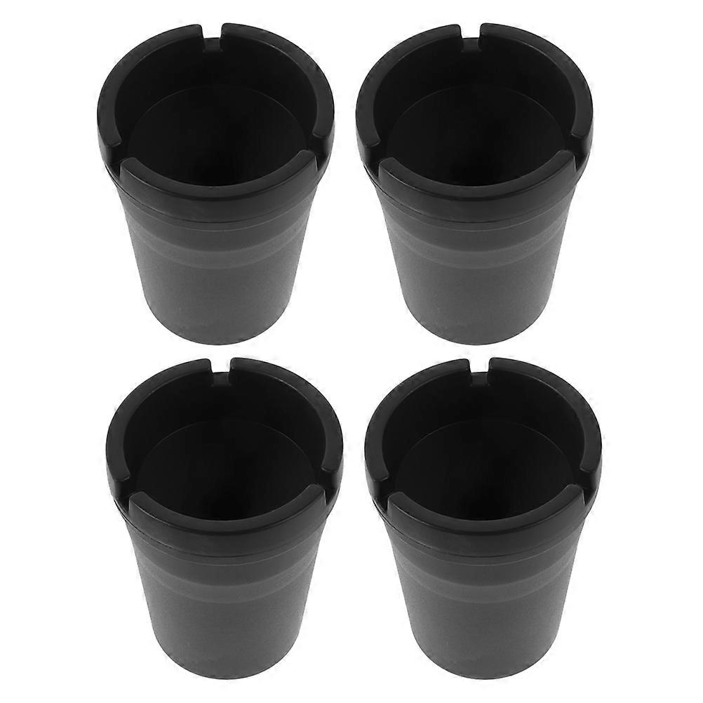 Portable Car Ashtray for Smokeless Ash Holder 4Pcs Black Set