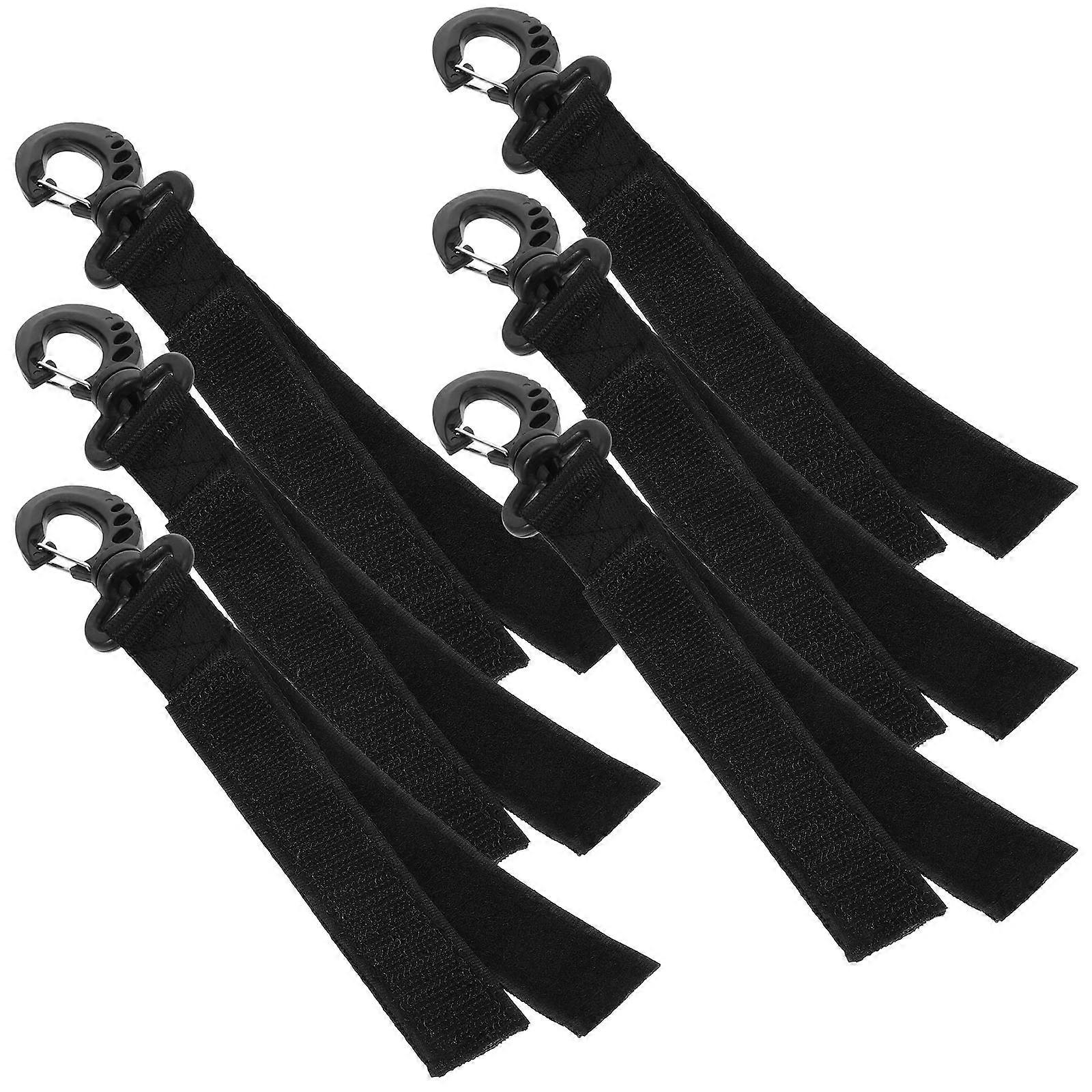 Black Nylon Dock Mooring Line Hook for Boat Use 30Pcs Practical Hooks
