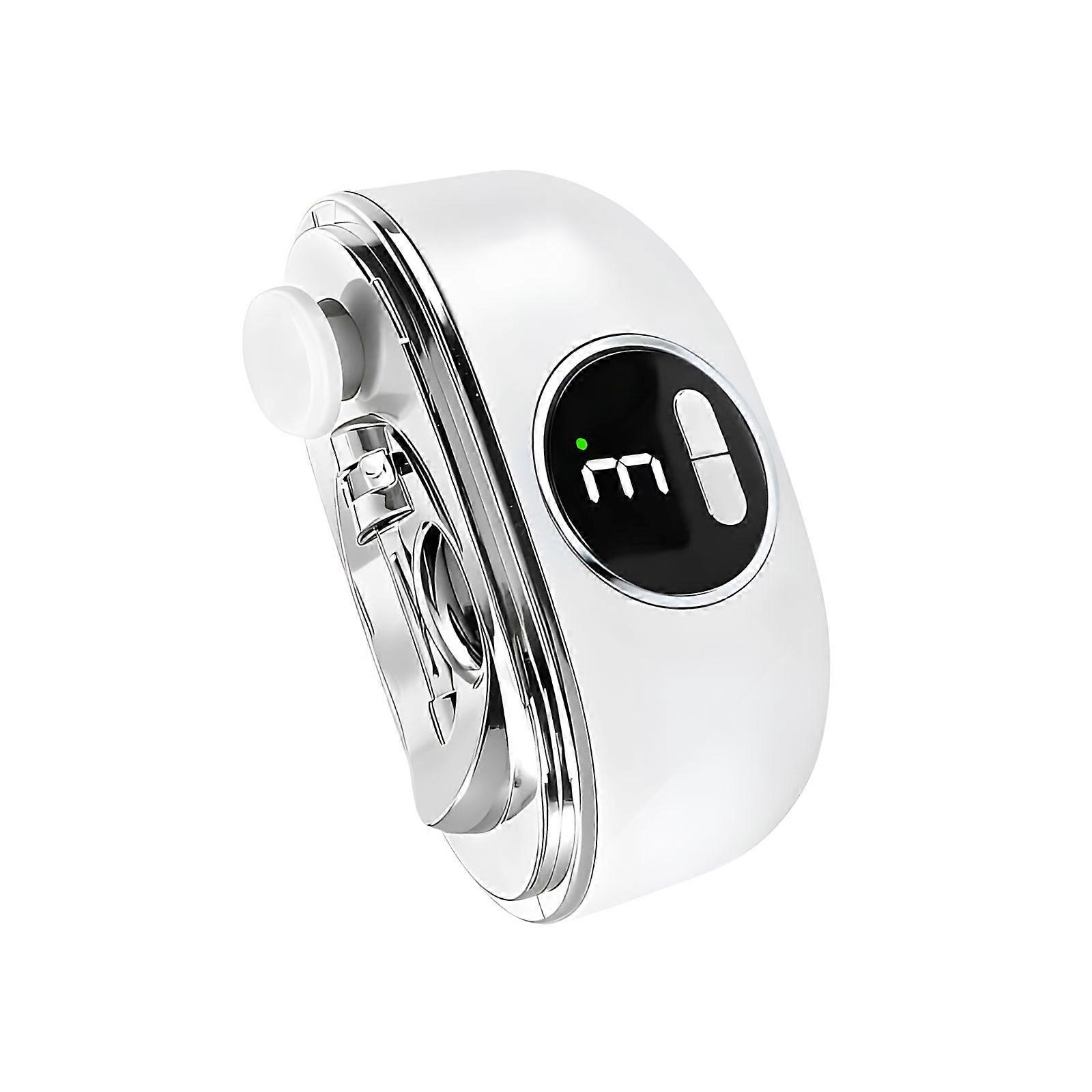 Baby Friendly Unguis Care Device Including Quiet Motor Auto Debris Collector Ergonomic Handle and 3 Speed Adjustability for Gentle Cutting  White