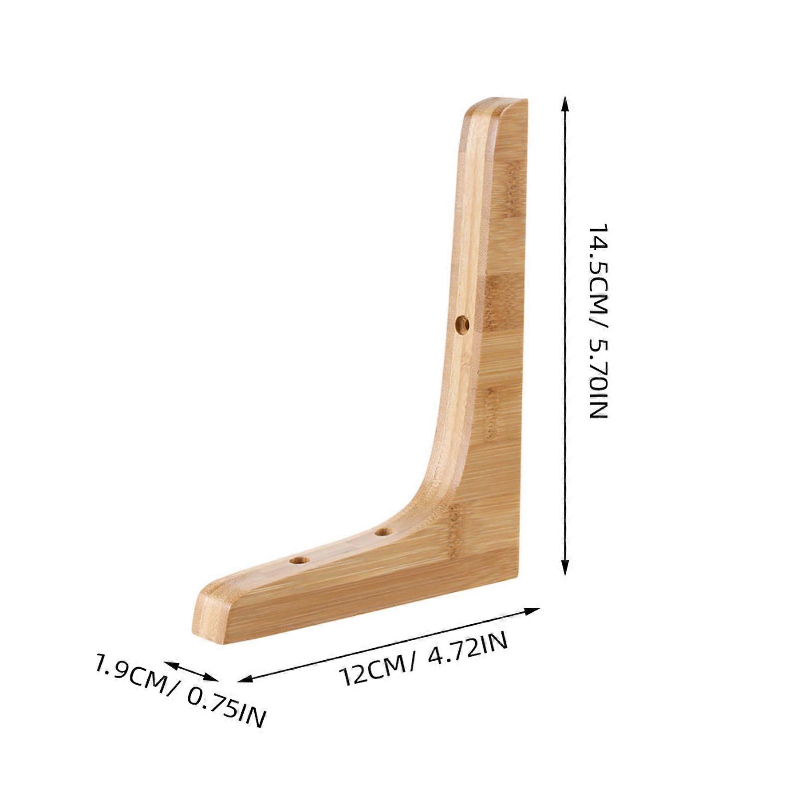 2pcs Shelf Support Bracket Wall Mount Triangle Wooden Holder