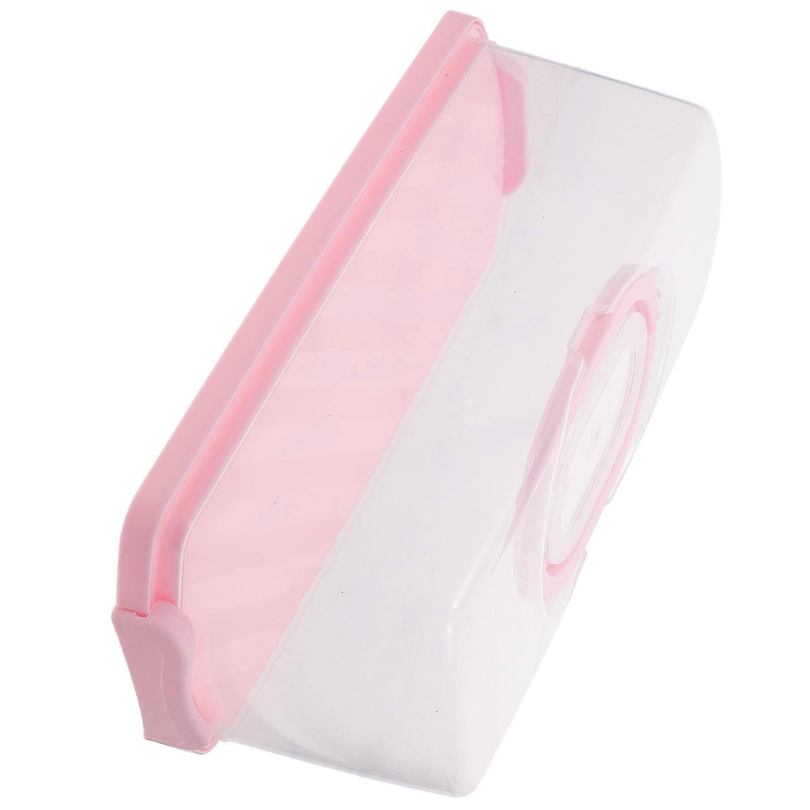 Plastic Bread Storage Container with Airtight Lid for Bread Keeping Pink