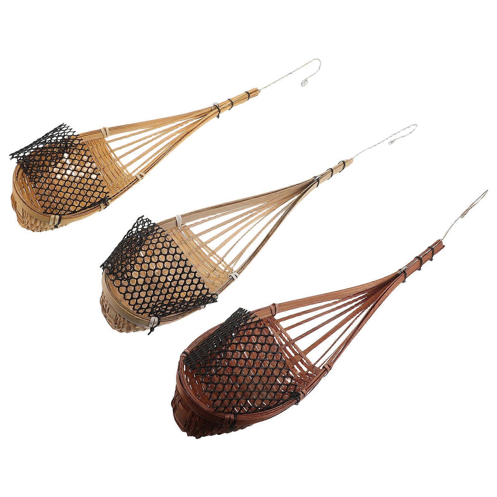 Thai Basket for Hanging Planters 3Pcs Rustic Garden Decor