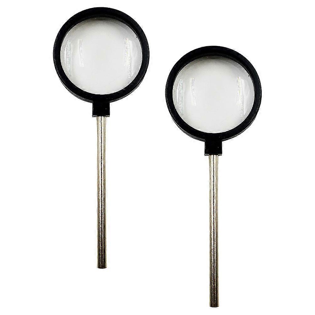2pcs Handheld Physical Optical Lens Concave Convex Lens for Physics Teaching