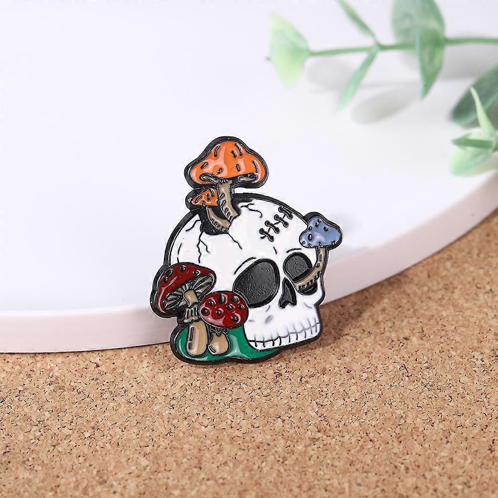 Jour d'halloween Punk squelette ��mail broche femmes hommes Rose fleur crane broches m��tal Jean manteau ��pinglette Badge bijoux