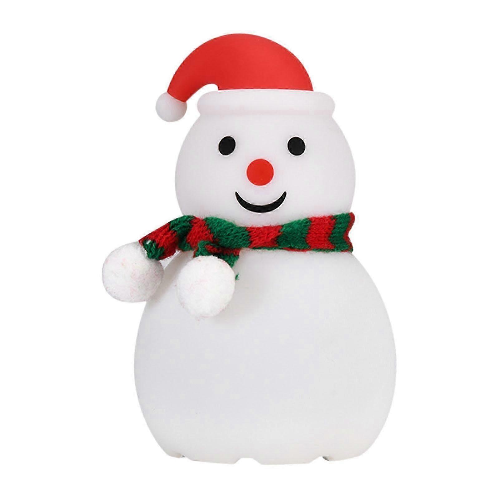 Snowman Night Light Adjustable cute Desktop Lamp Table Lamp for Mantel Living