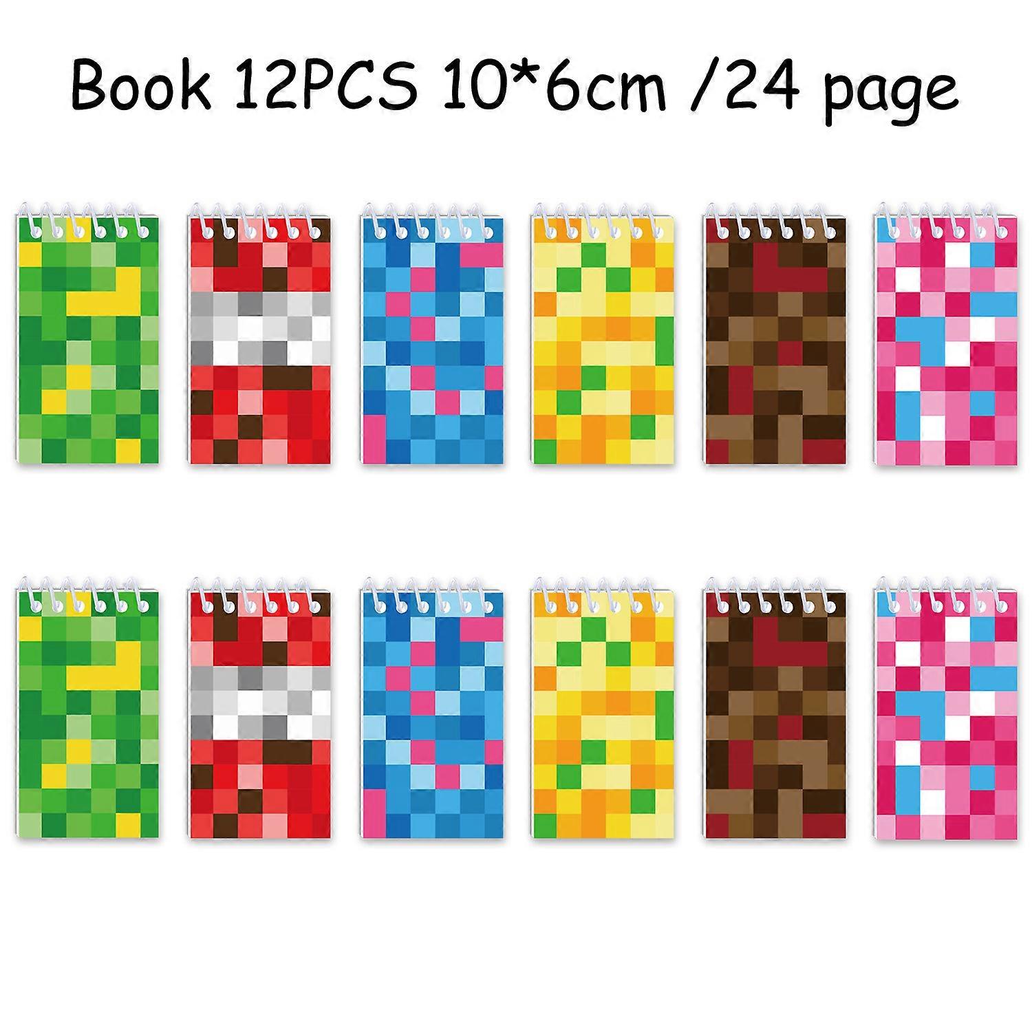 Minecraft-themed party notebook, student diary, Minecraft pixel coil notebook.