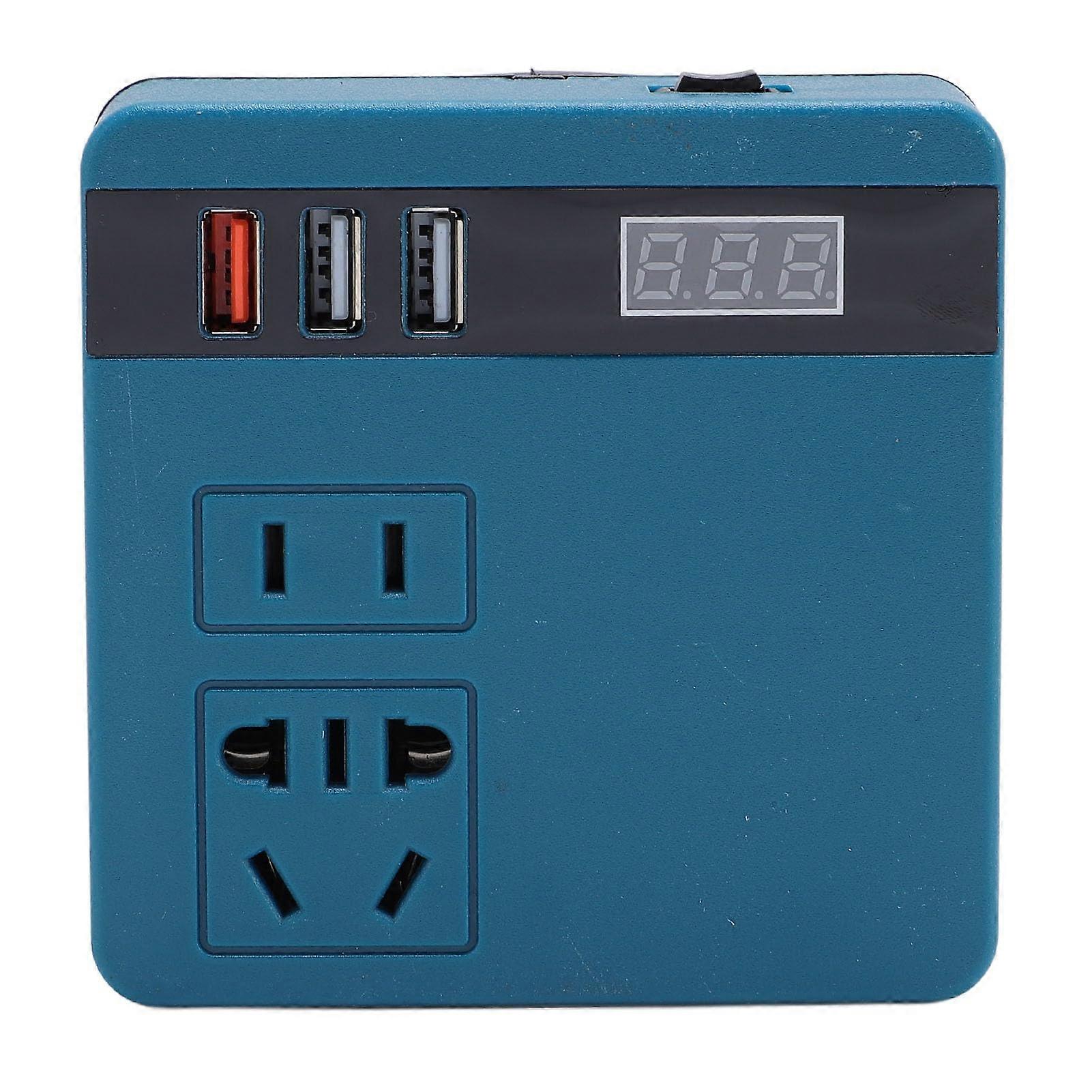 Portable Car Power Inverter 18V DC to 220V AC Converter with Voltage Display for BL1830B BL1840B BL1850B BL1860B